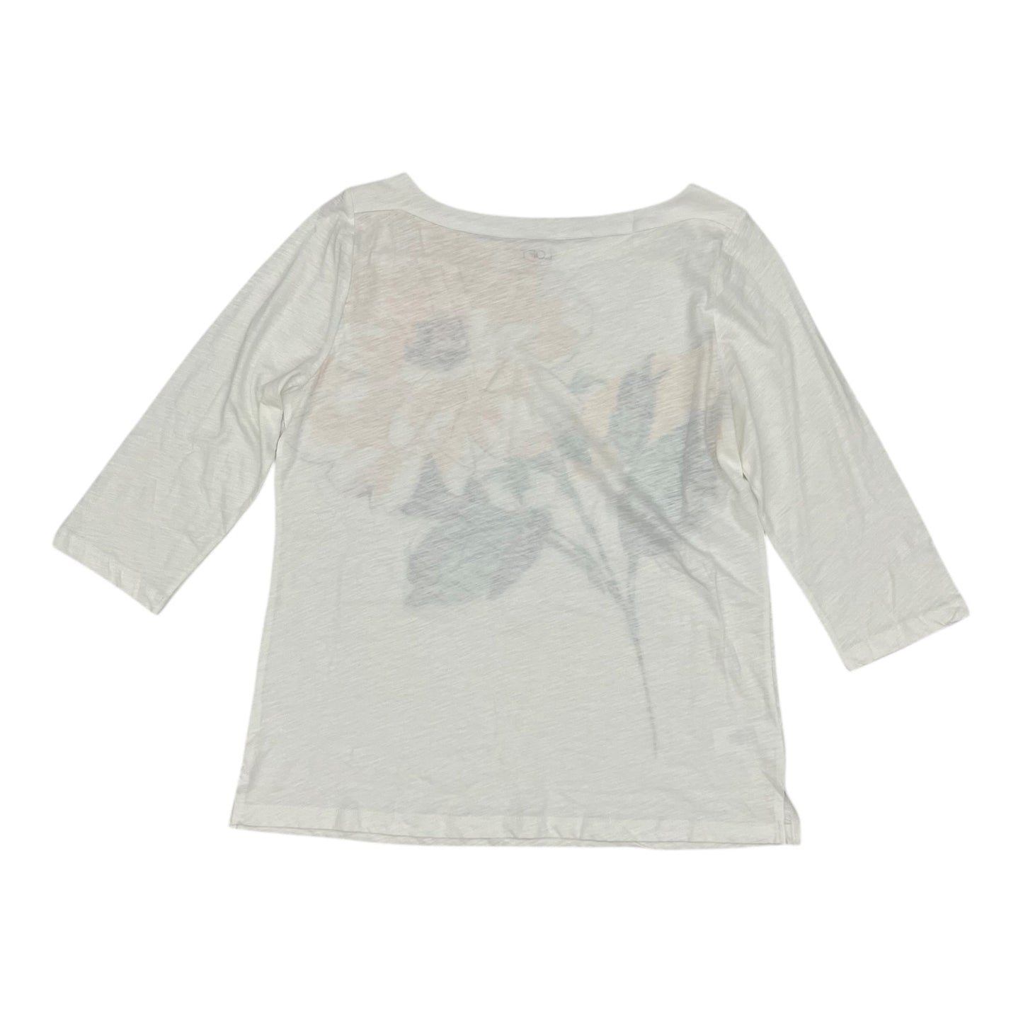 Top 3/4 Sleeve By Loft In Floral Print, Size:L