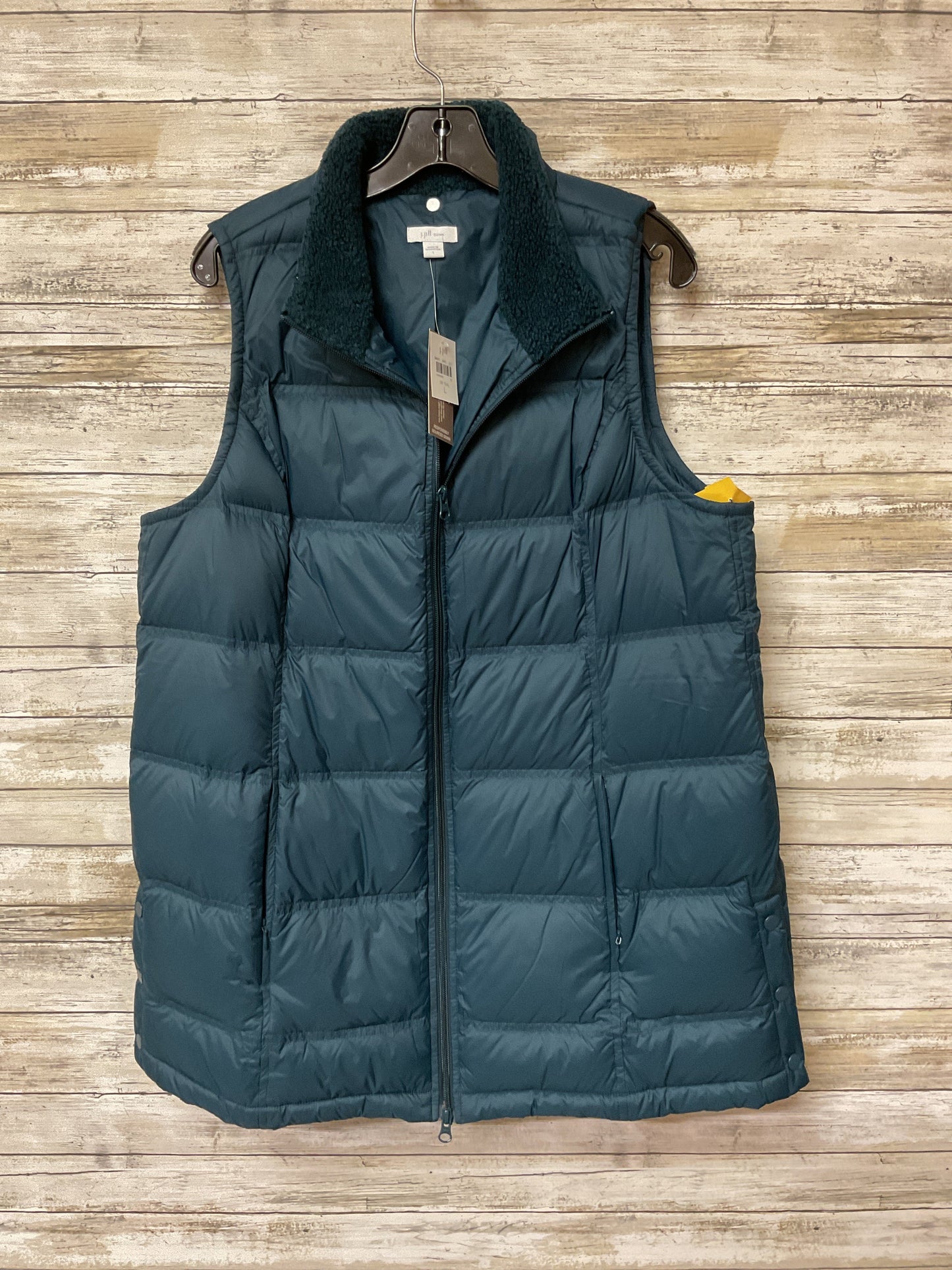 Vest Puffer & Quilted By J. Jill In Teal, Size:L
