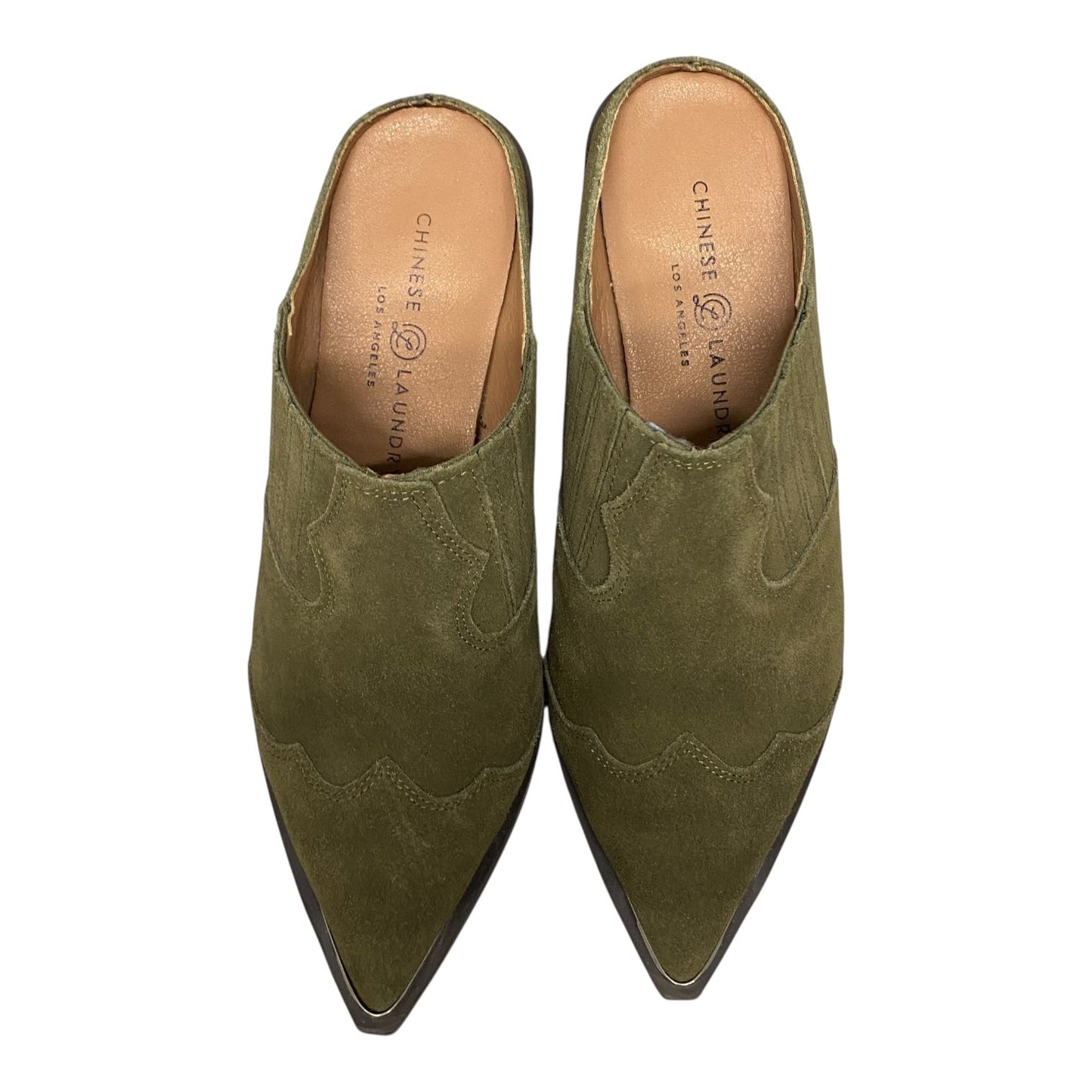 Shoes Heels Block By Chinese Laundry In Green, Size:8