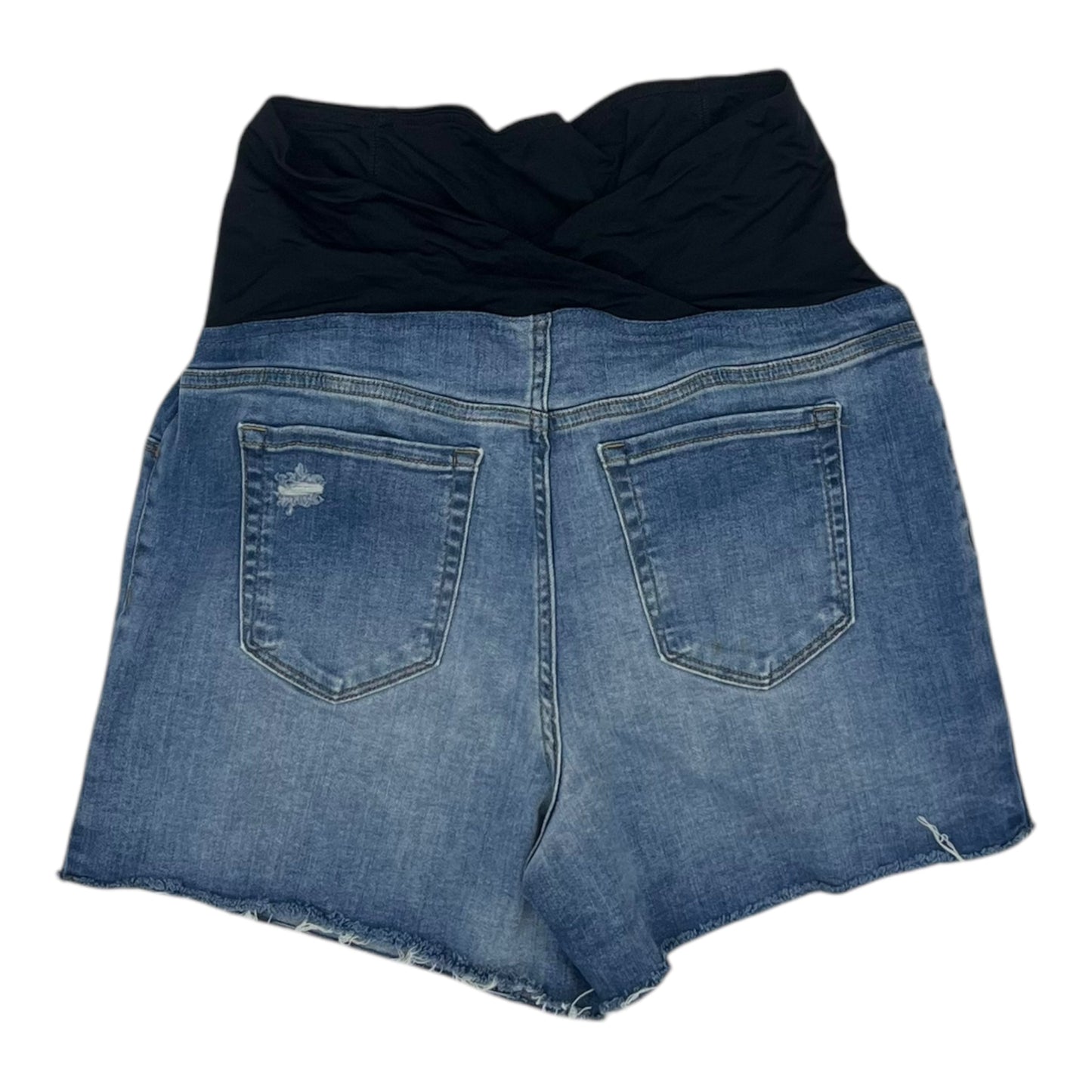 Mat Shorts By Isabel Maternity In Blue Denim, Size:12
