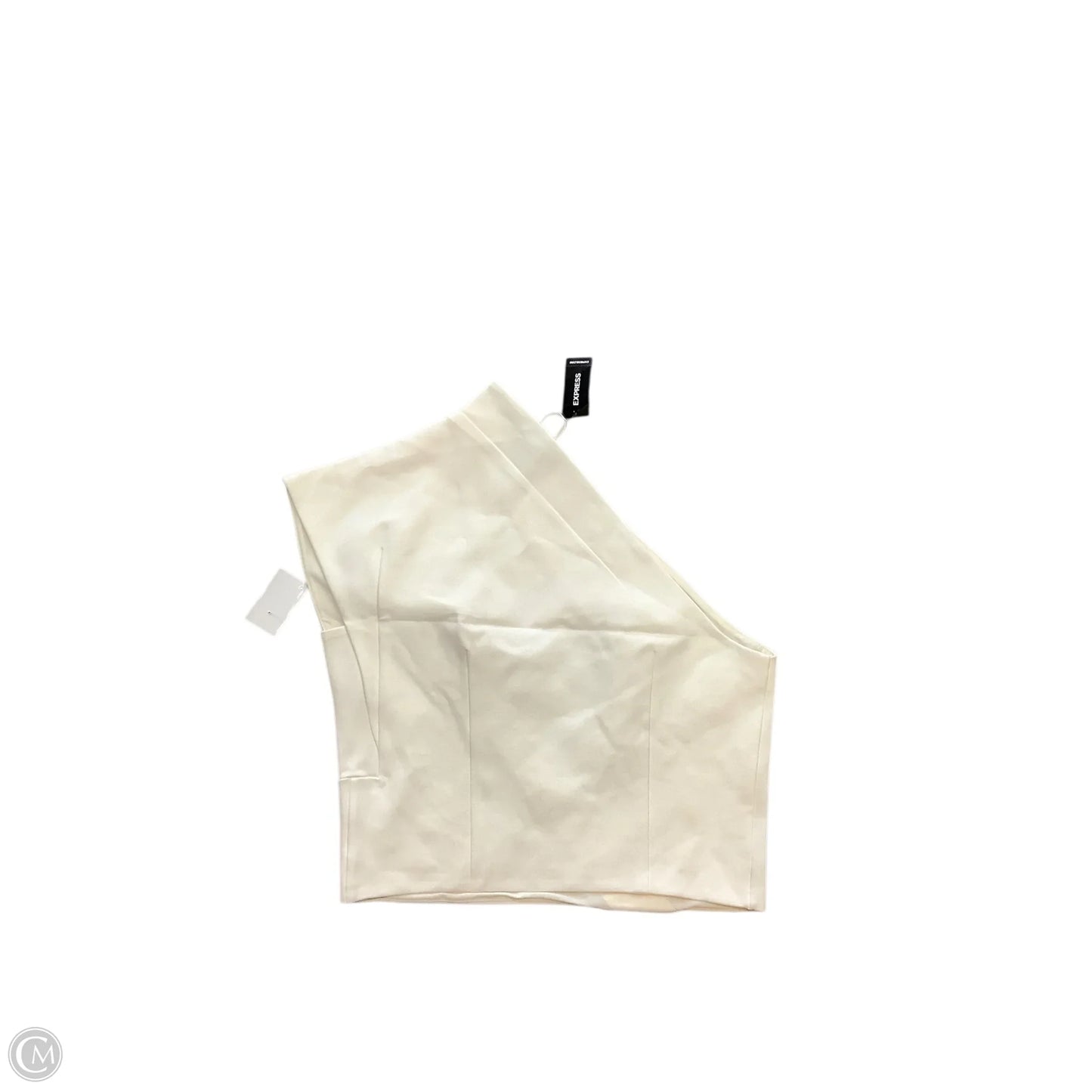 Top Short Sleeve By Express In Cream, Size: M