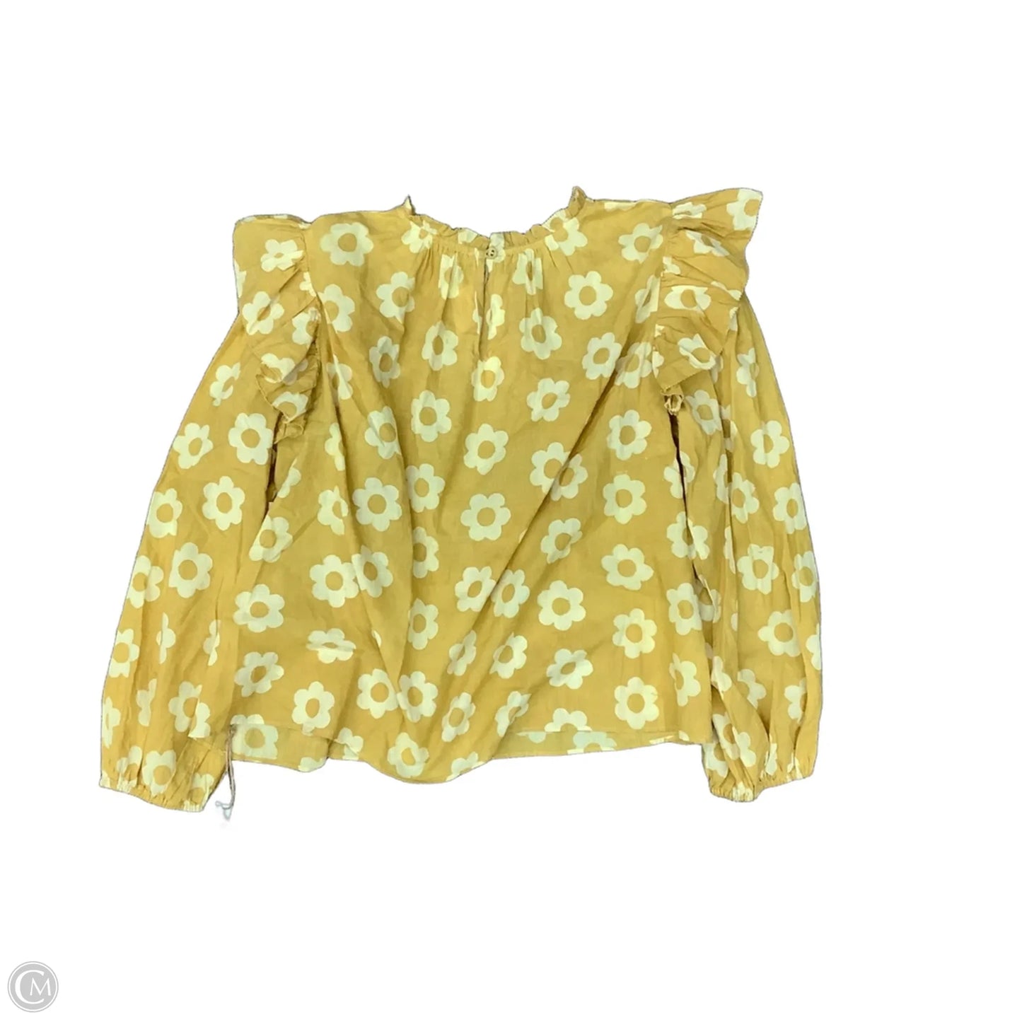 Top Long Sleeve By Clothes Mentor In Yellow, Size: Xl