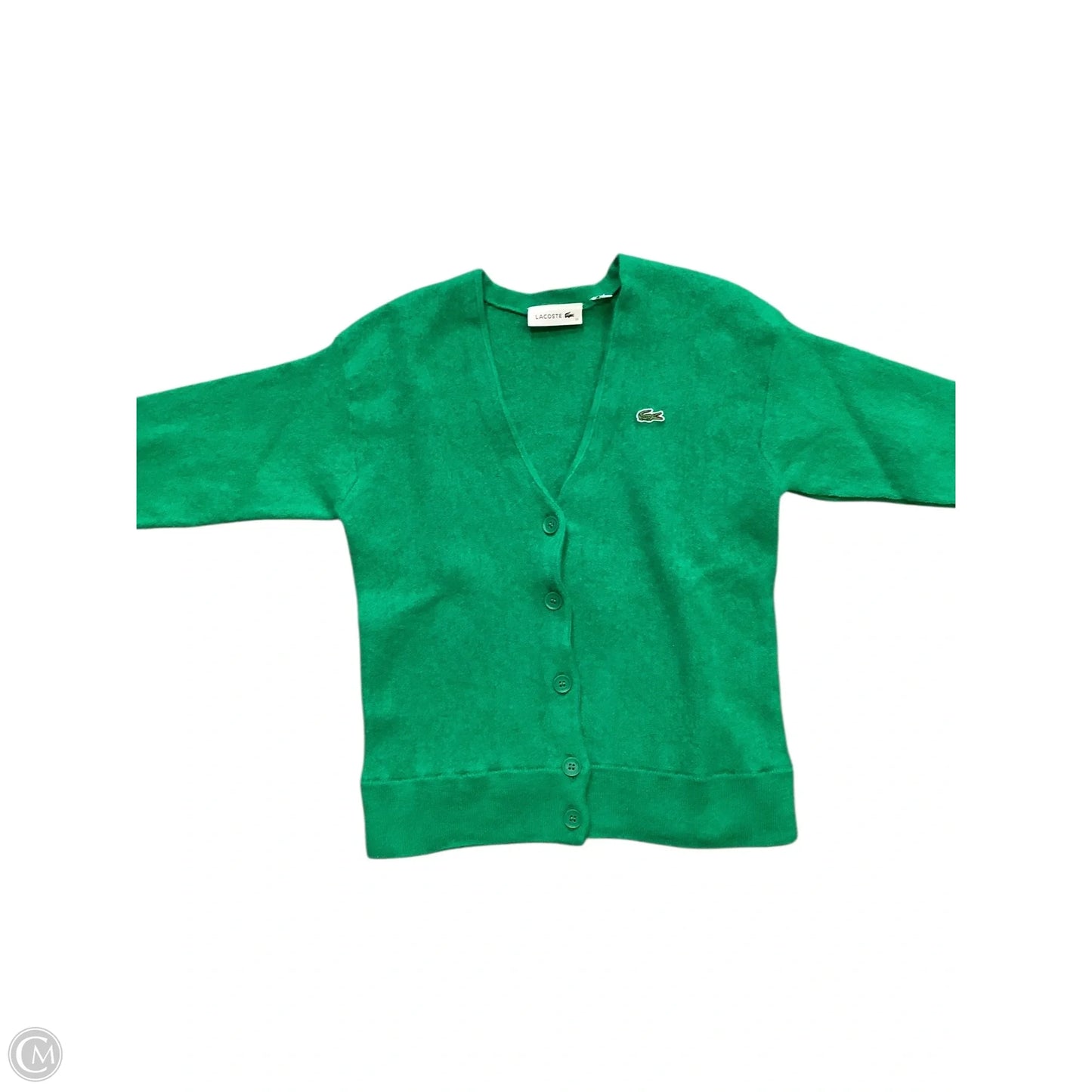 Sweater Cardigan By Lacoste In Green, Size: S