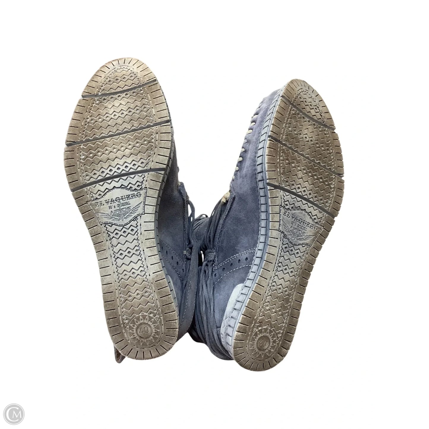 Boots Ankle Flats By Cma In Blue, Size: 9