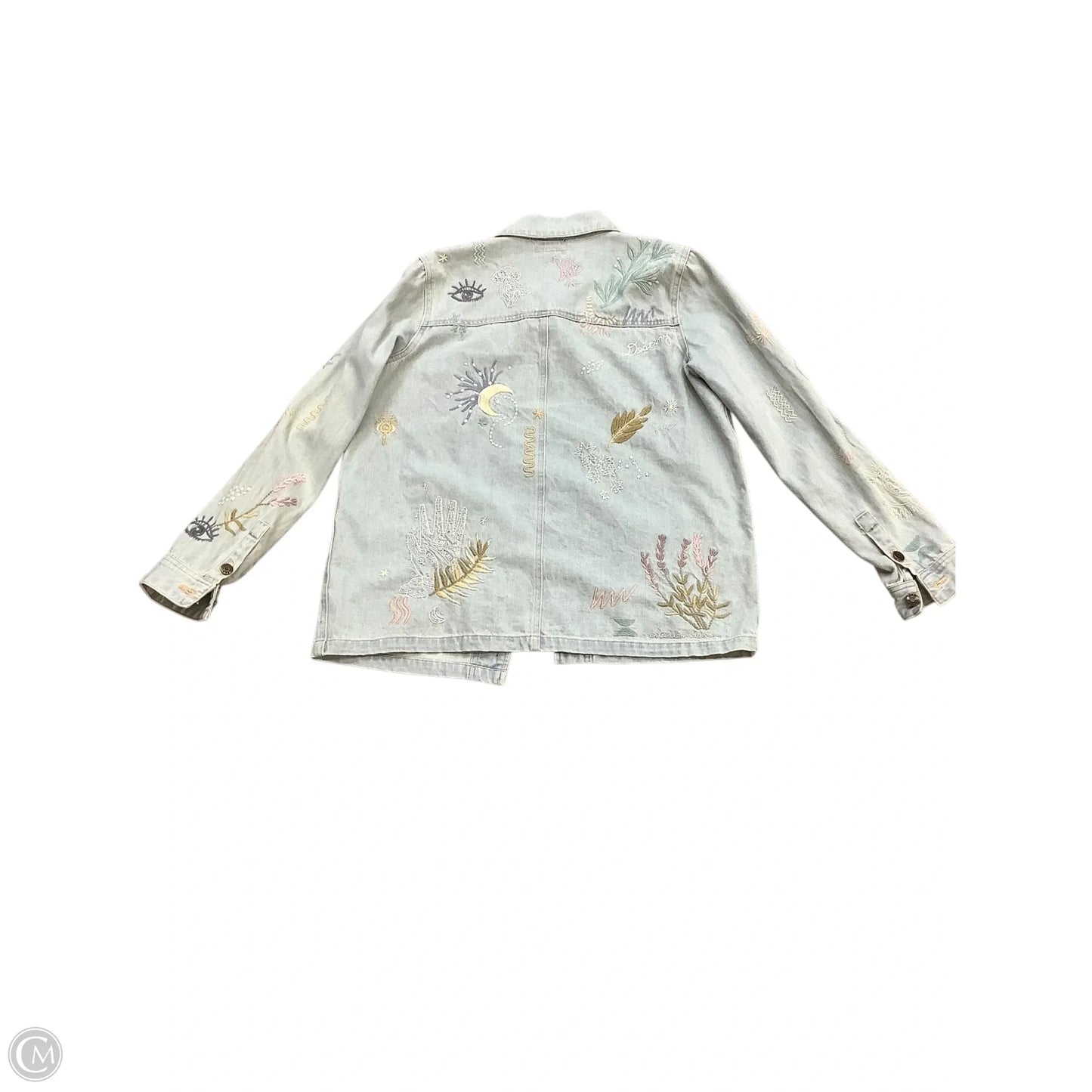 Jacket Denim By Johnny Was In Blue Denim, Size: Xs