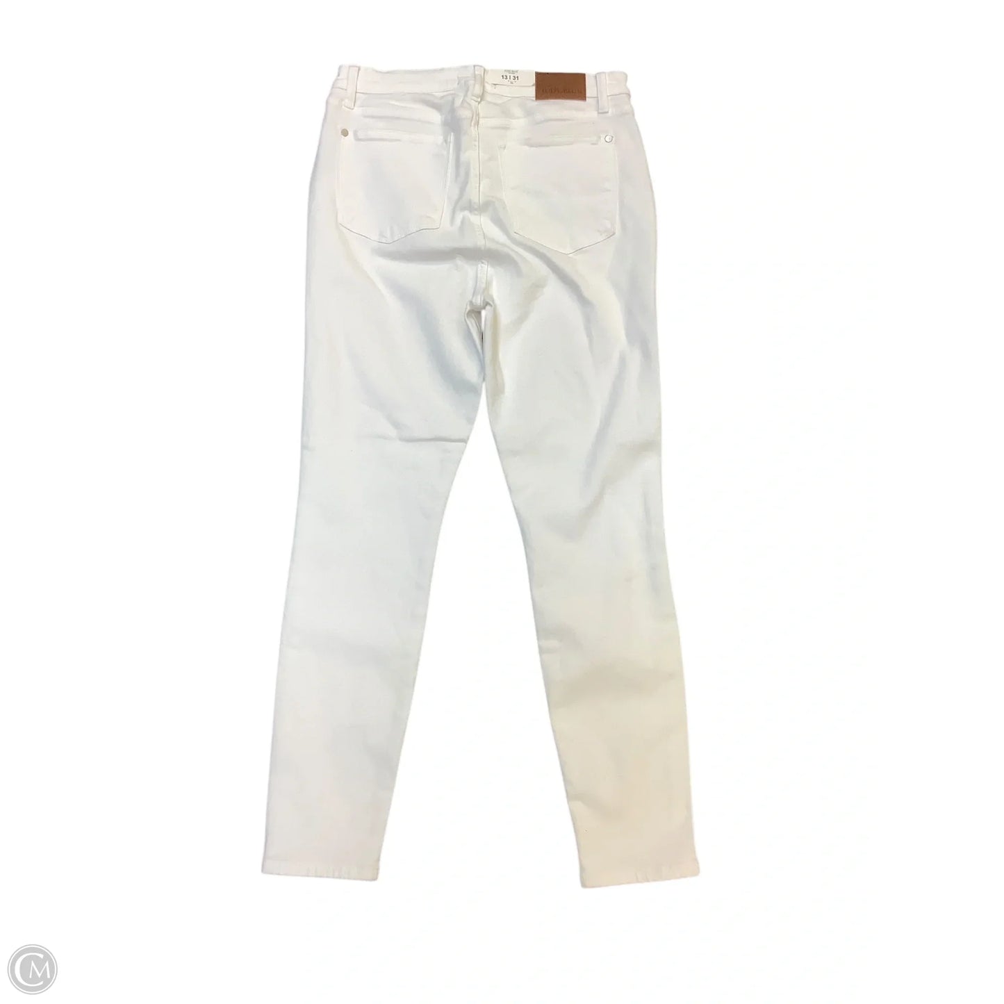 Jeans Skinny By Judy Blue In White, Size: 14