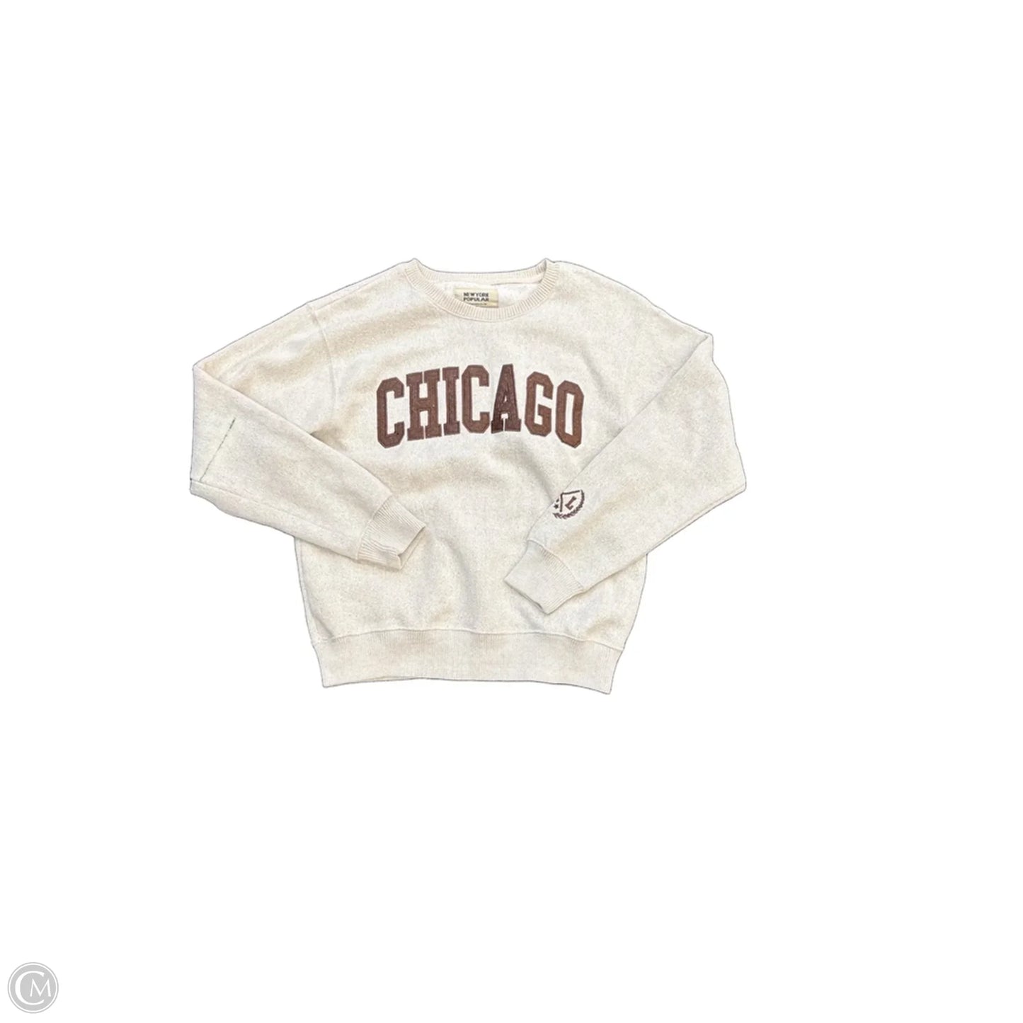 Sweatshirt Crewneck By Cmc In Cream, Size: M