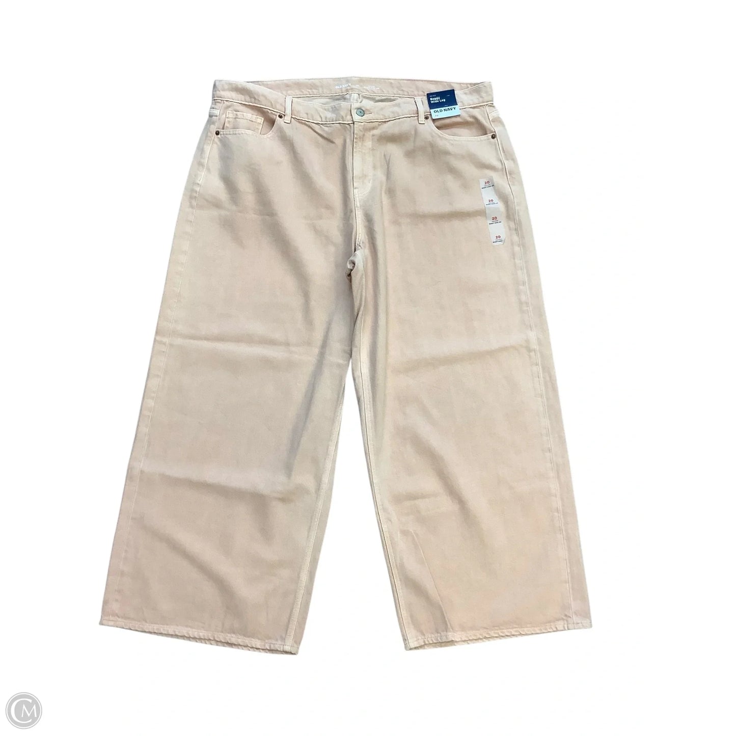 Jeans Wide Leg By Old Navy In Pink Denim, Size: 20