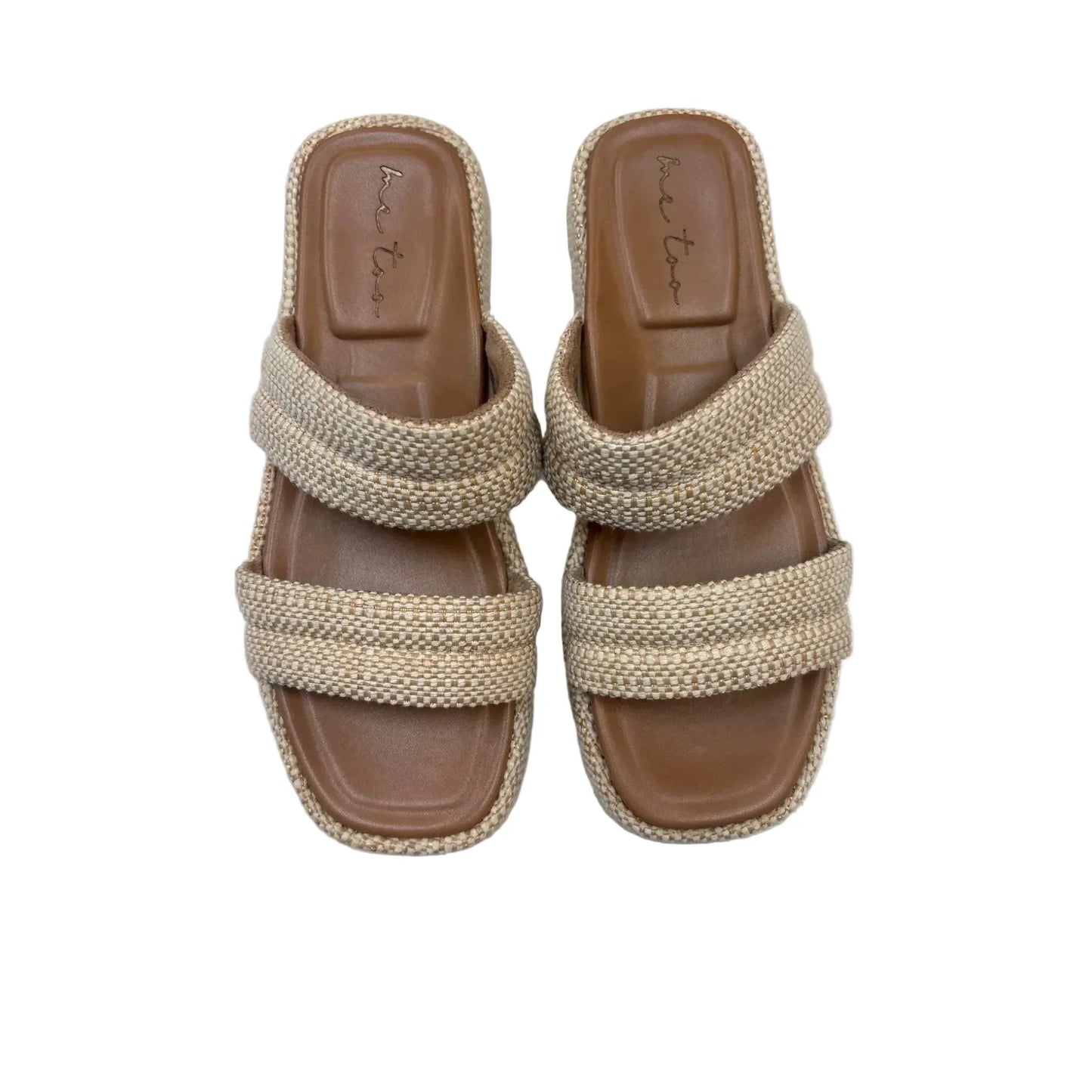 Sandals Flats By Me Too In Beige, Size: 6