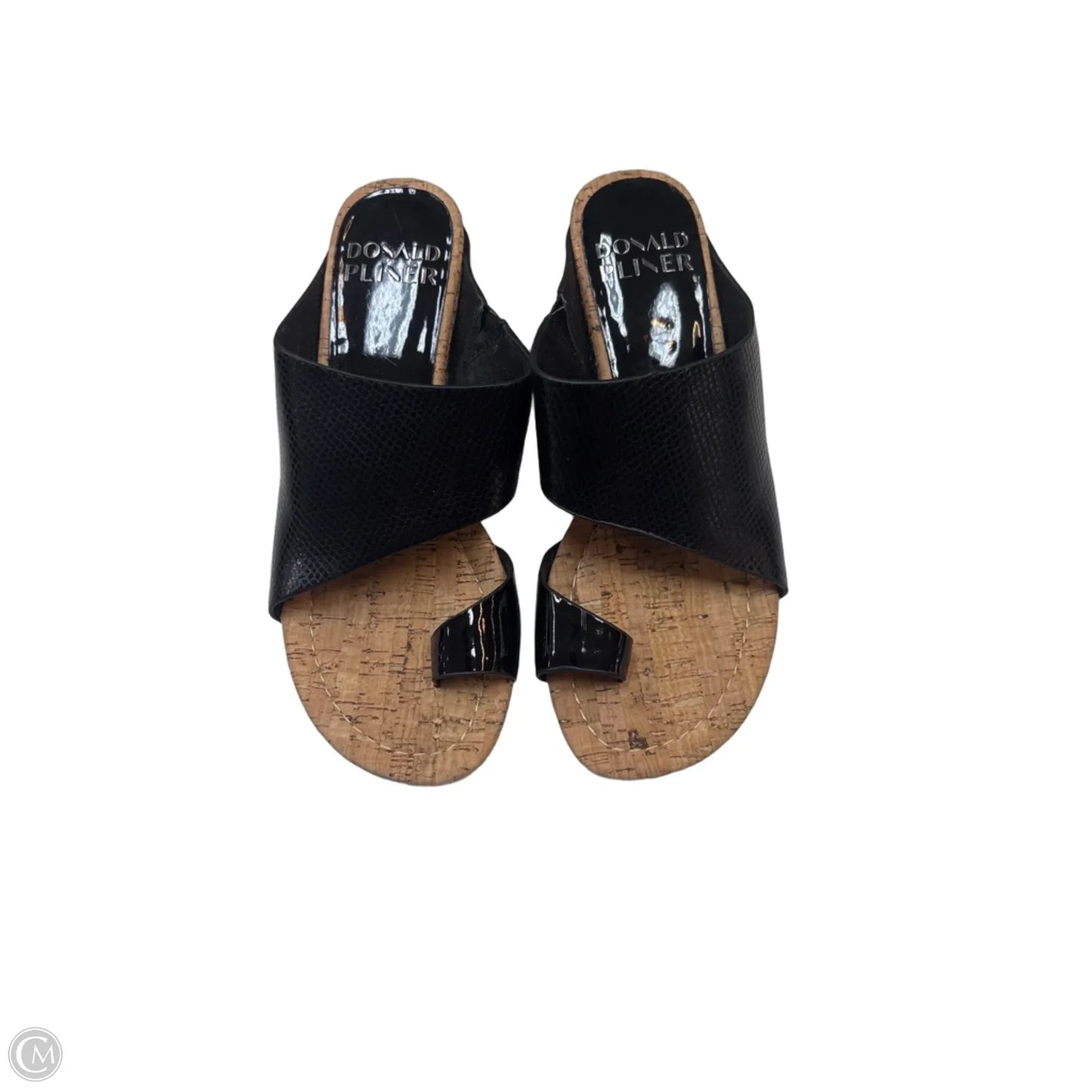 Sandals Heels Wedge By Donald Pliner In Black, Size: 6