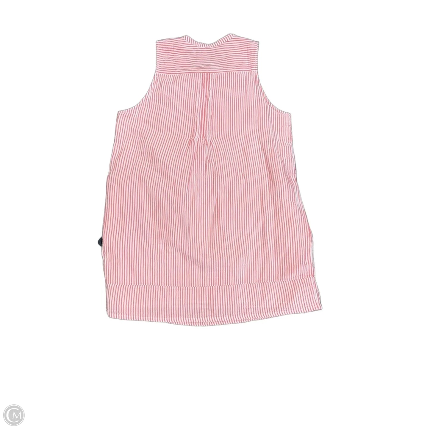 Dress Casual Midi By Quince In Orange & White, Size: Xl