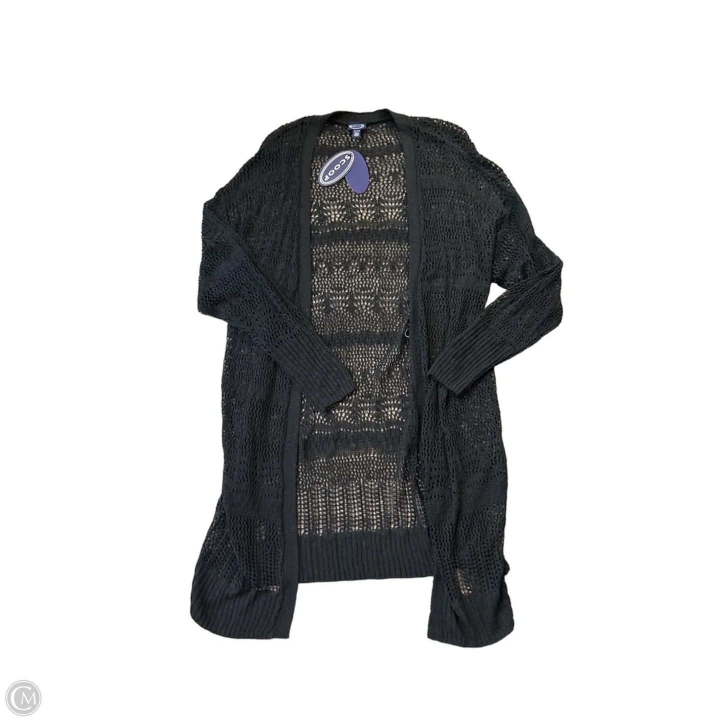 Sweater Cardigan By Scoop In Black, Size: Xl
