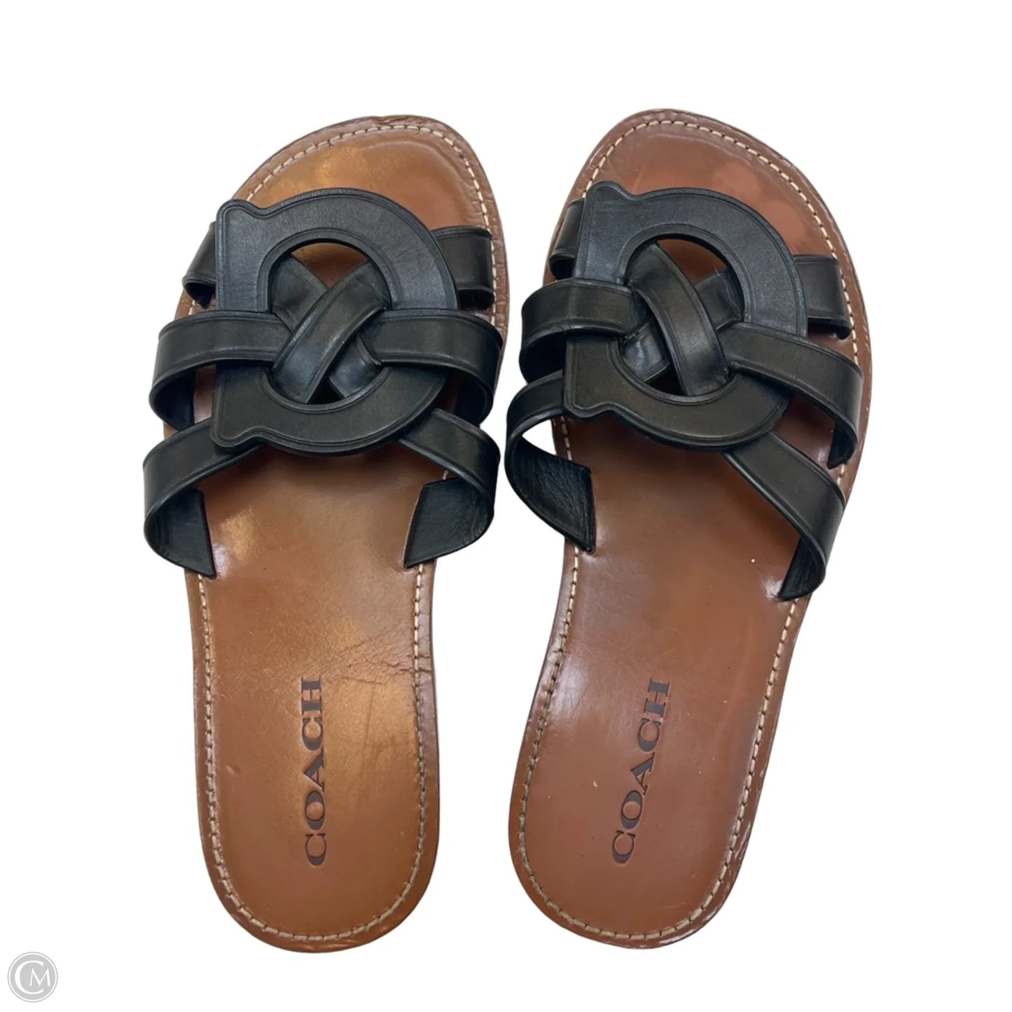 Sandals Designer By Coach In Black, Size: 9