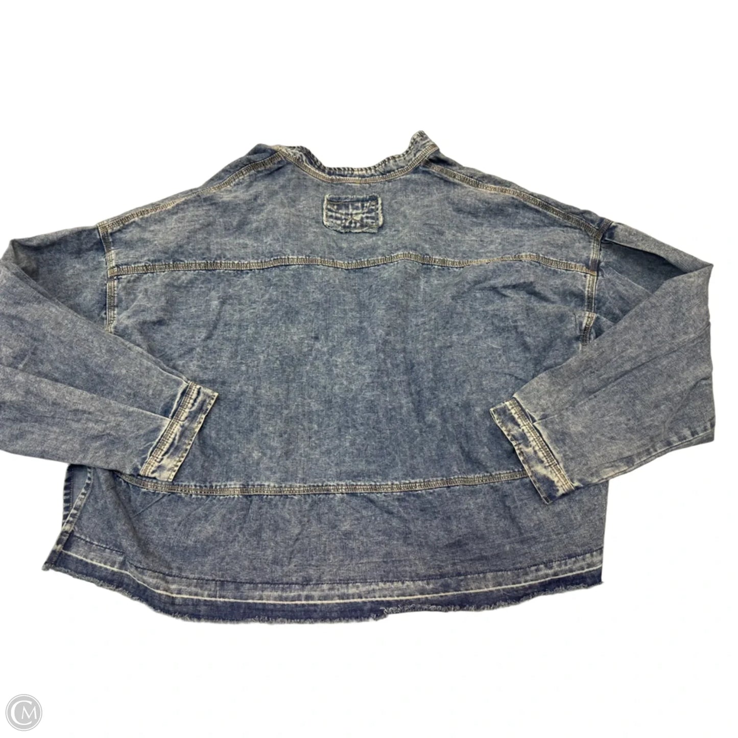 Top Long Sleeve By Davi & Dani In Blue, Size: 1x