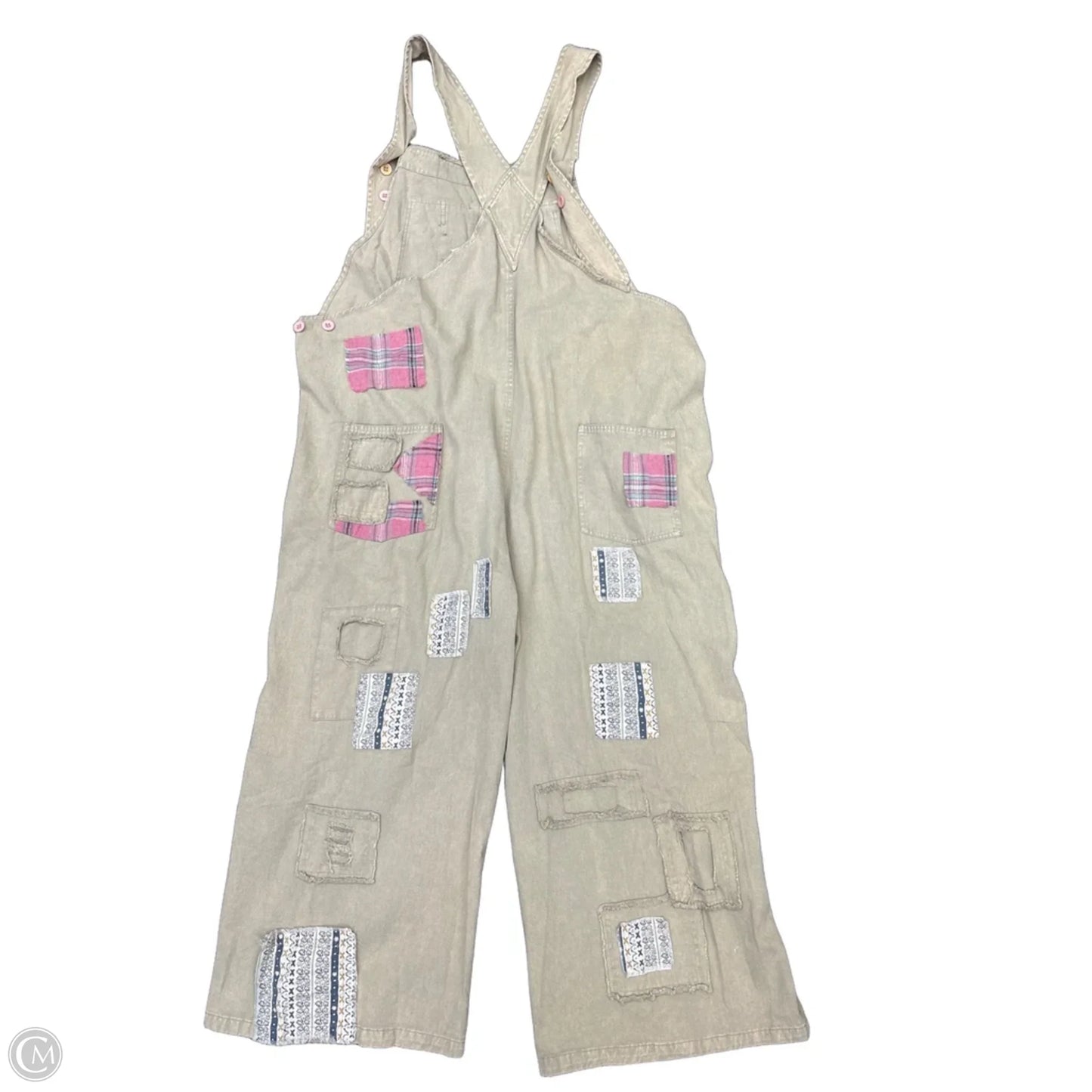 Overalls By Blue Velvet In Beige, Size: Xl