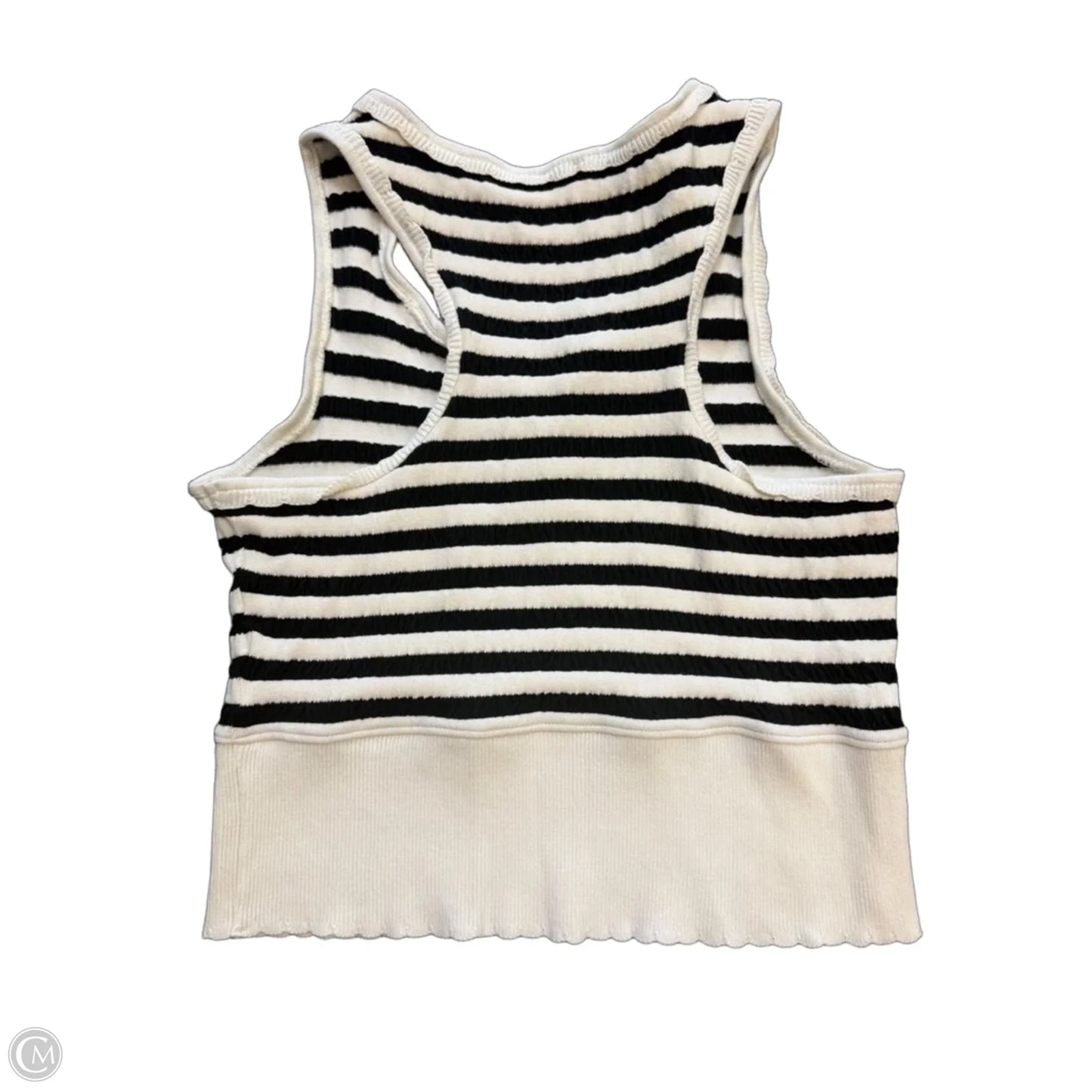 Top Sleeveless By Maeve In Black & Cream, Size: L