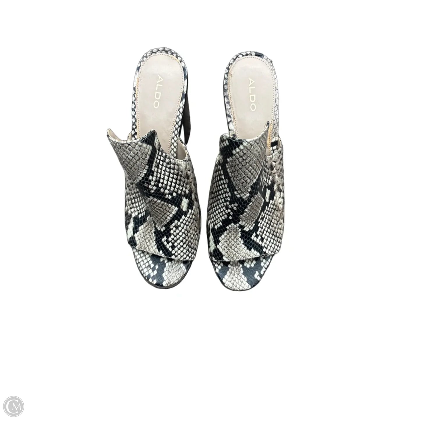 Sandals Heels Block By Aldo In Snakeskin Print, Size: 10