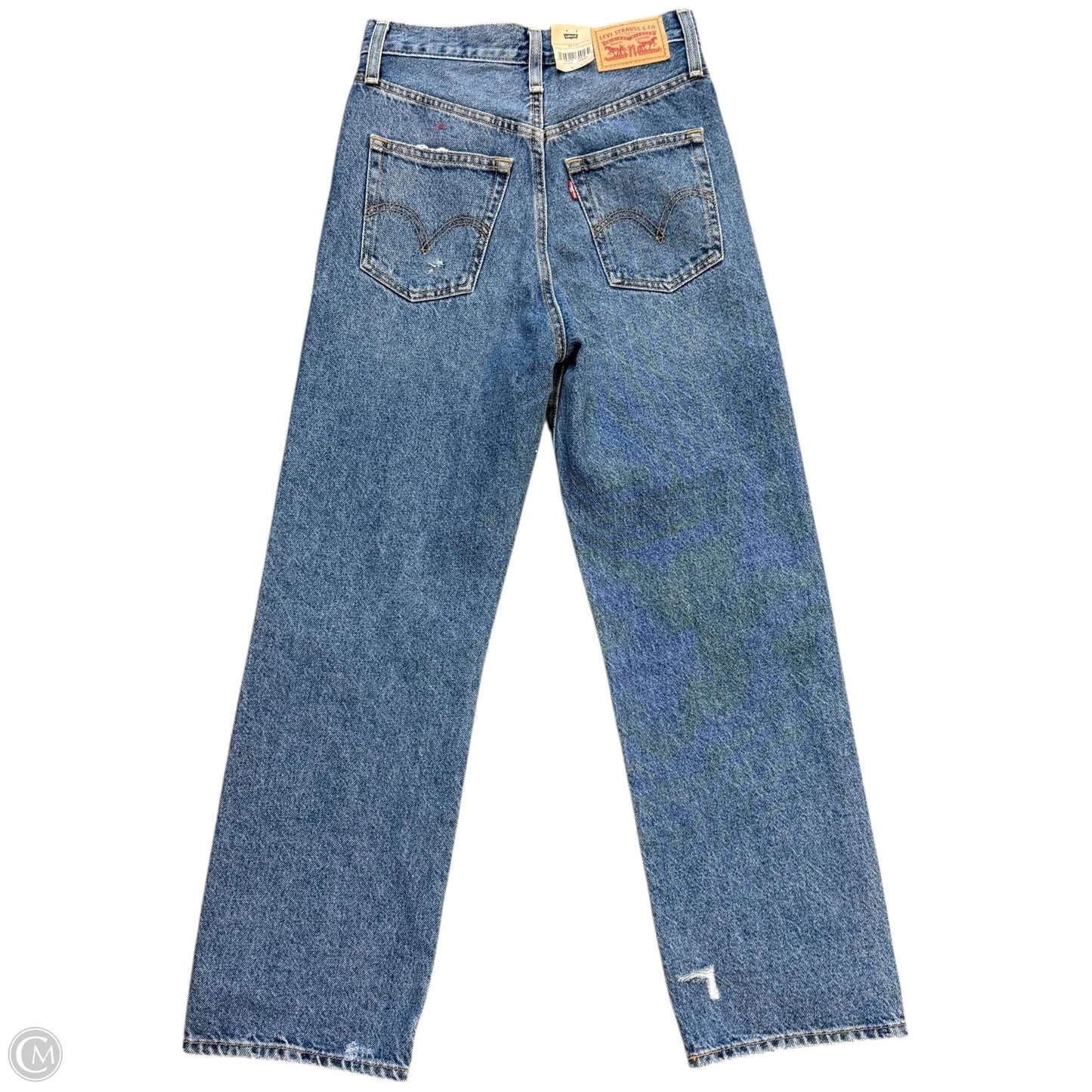 Jeans Straight By Levis In Blue Denim, Size: 2