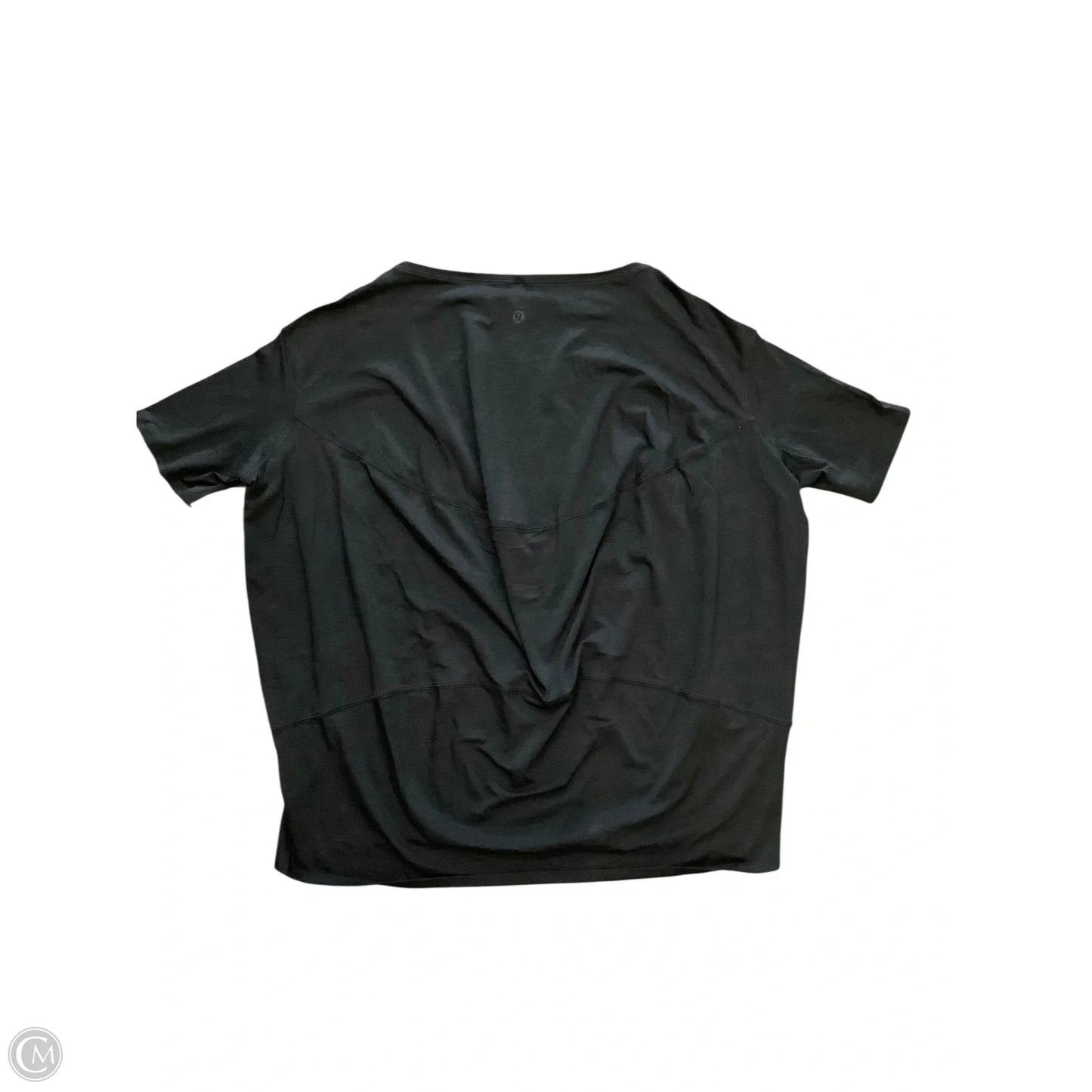 Athletic Top Short Sleeve By Lululemon In Black, Size: 8