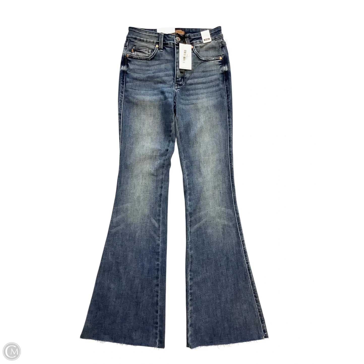 Jeans Flared By Judy Blue In Blue Denim, Size: 3/4(26)