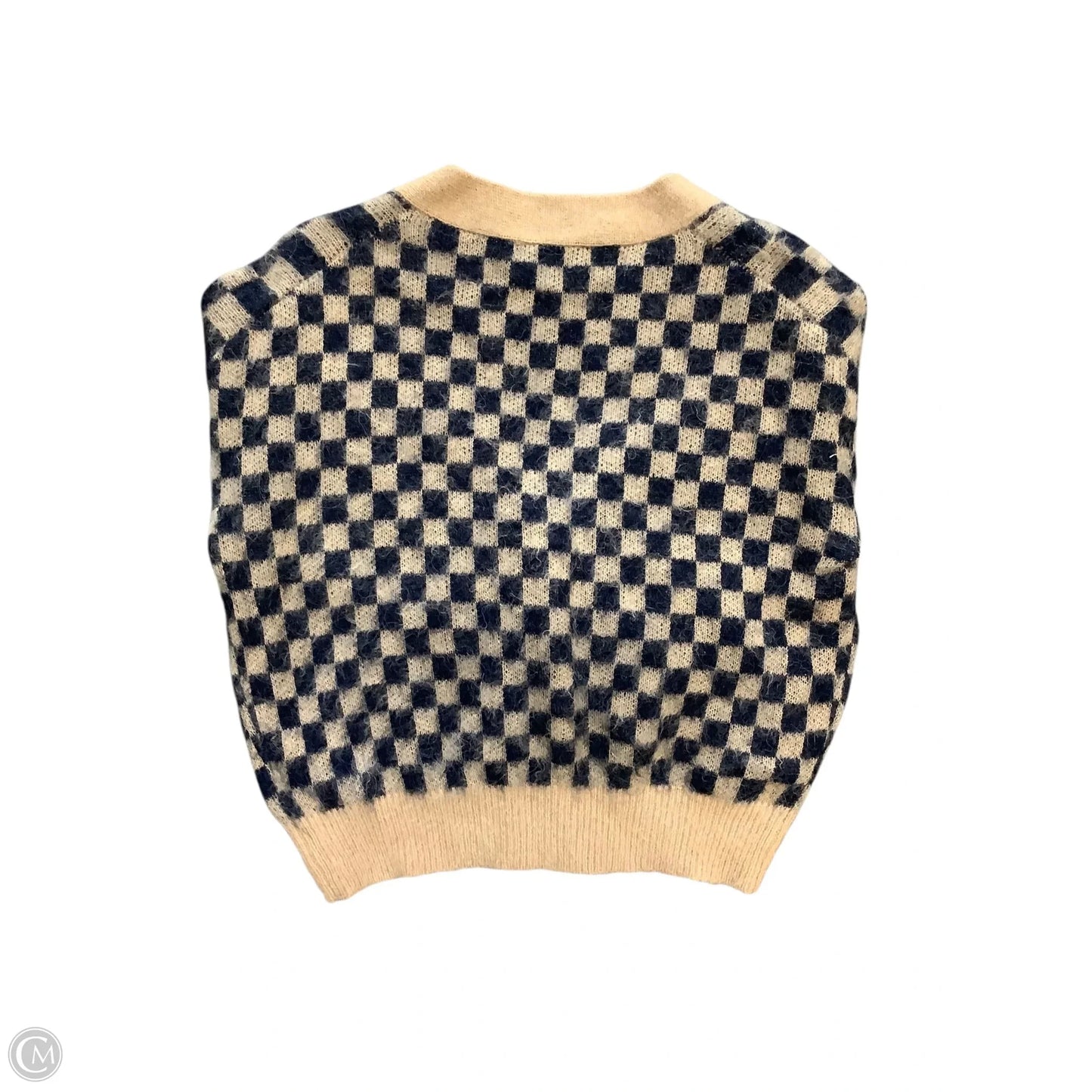 Sweater Cardigan By J. Crew In Blue & Brown, Size: Xs