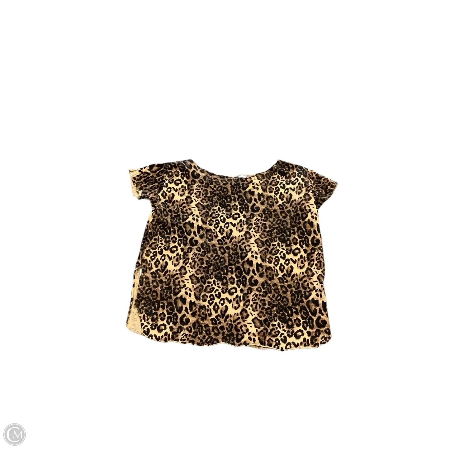 Top Short Sleeve By Cmb In Animal Print, Size: L