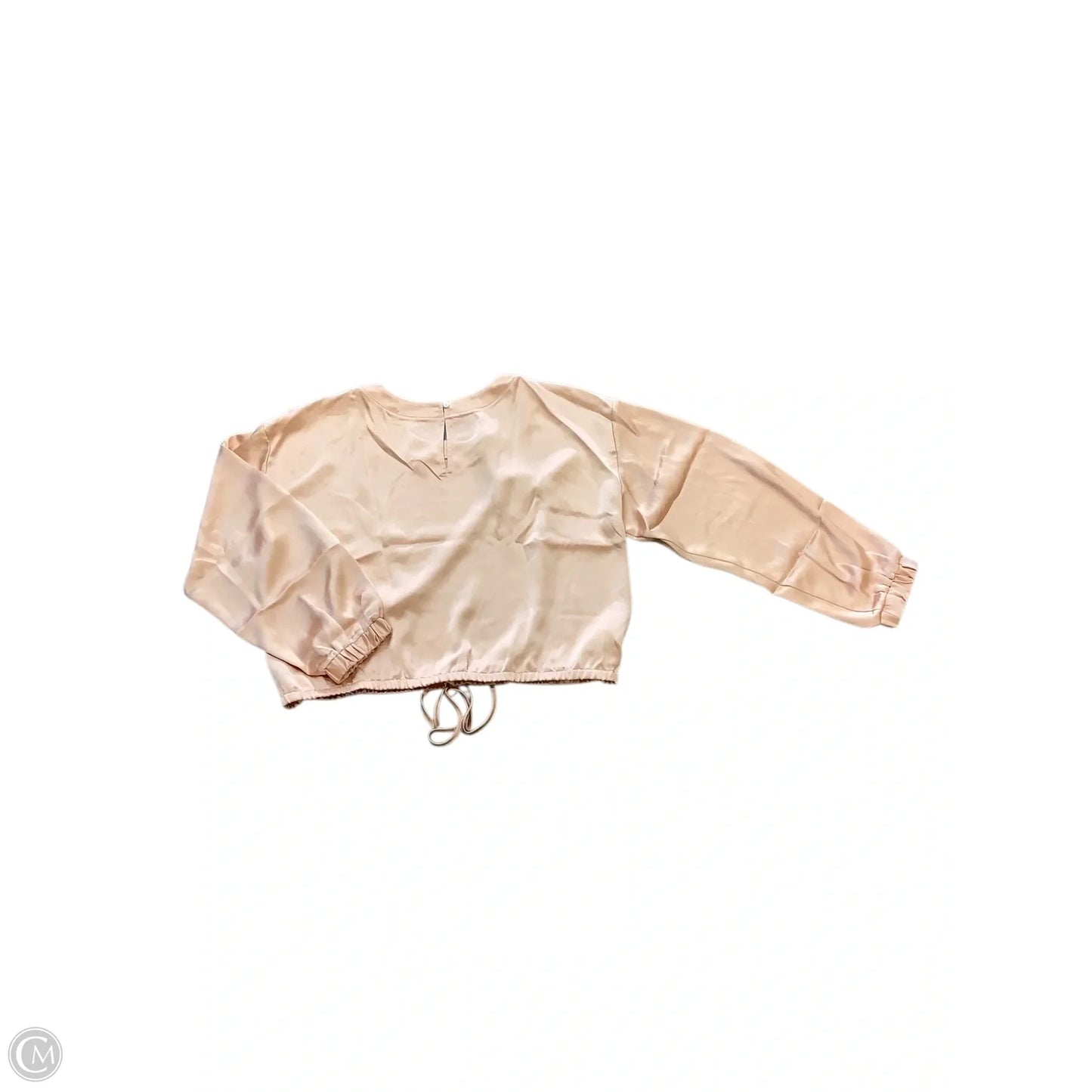 Blouse Long Sleeve By Loft In Peach, Size: Xl