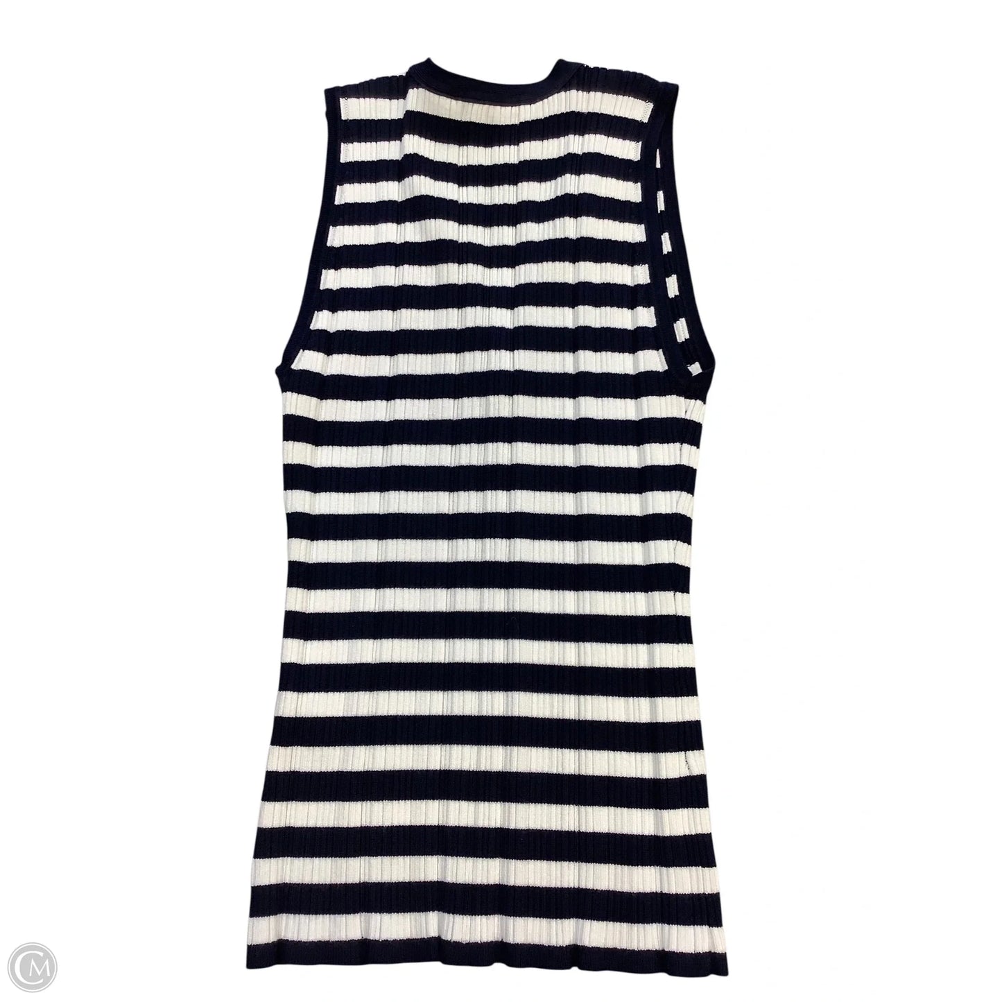 Top Sleeveless By White House Black Market In Blue & White, Size: L