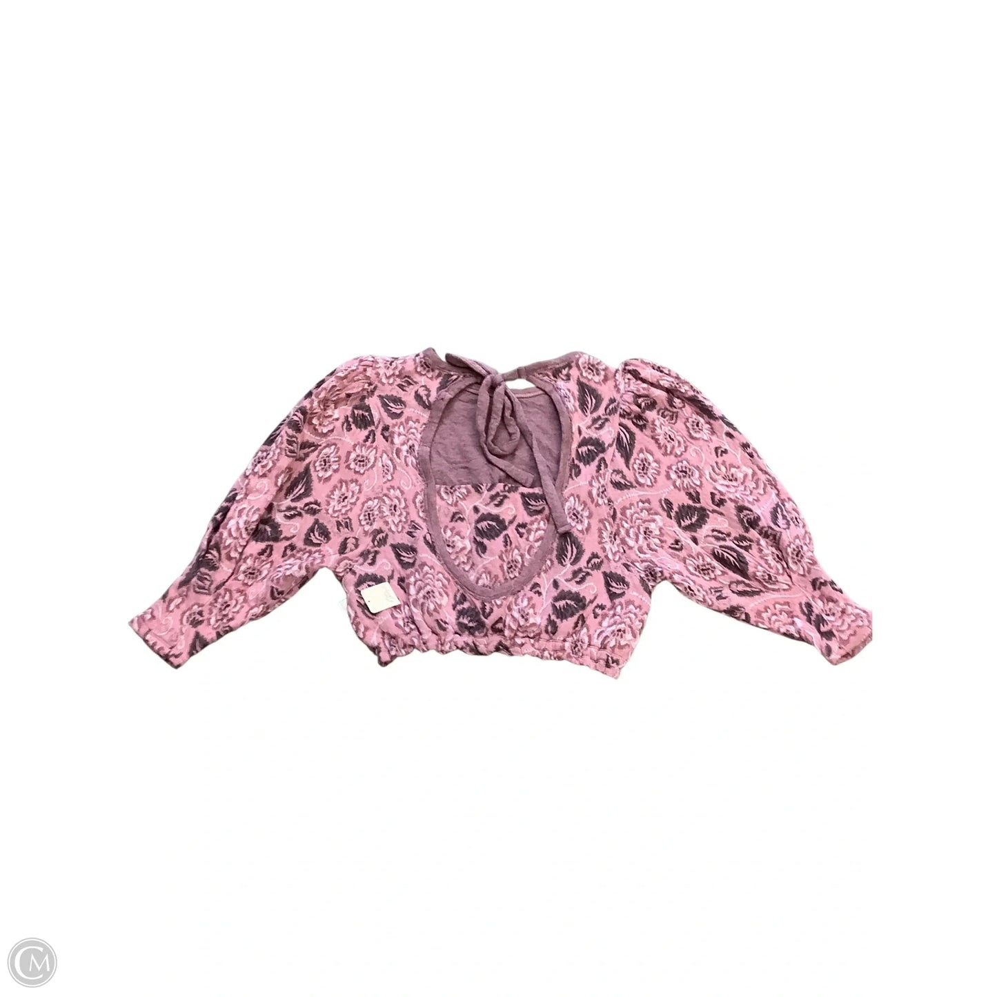 Blouse Long Sleeve By Free People In Pink, Size: L
