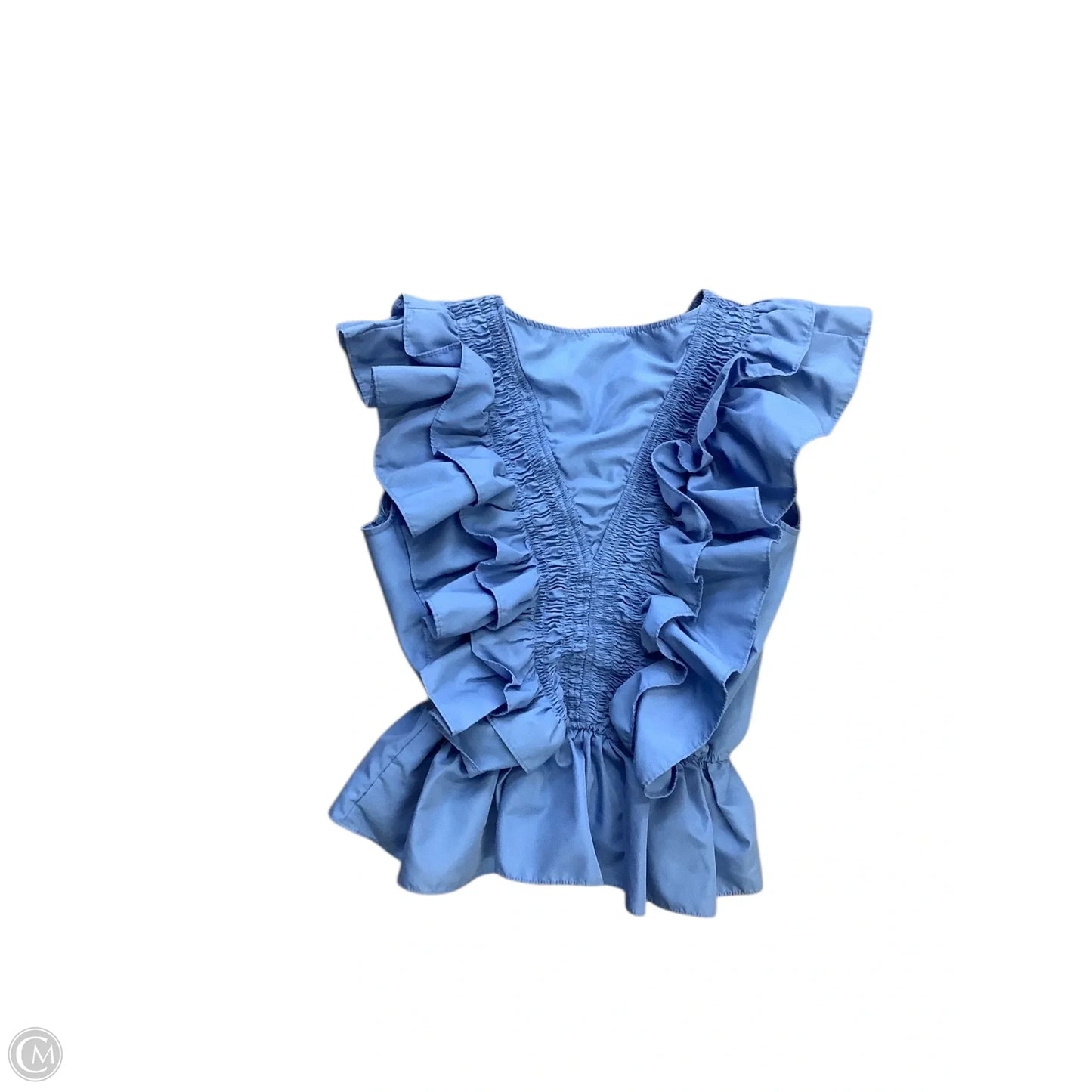 Blouse Sleeveless By Bibi In Blue, Size: L