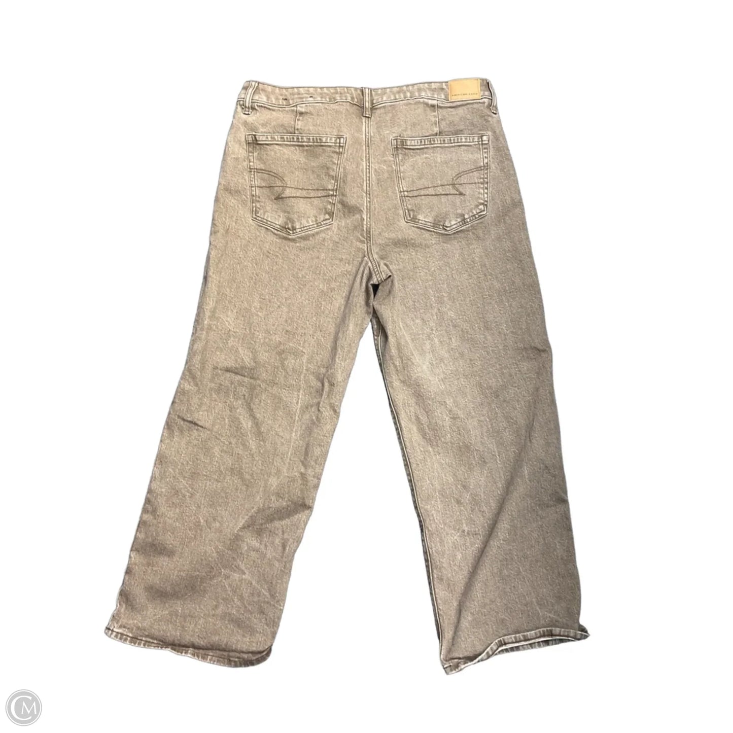 Jeans Straight By American Eagle In Brown Denim, Size: 14p