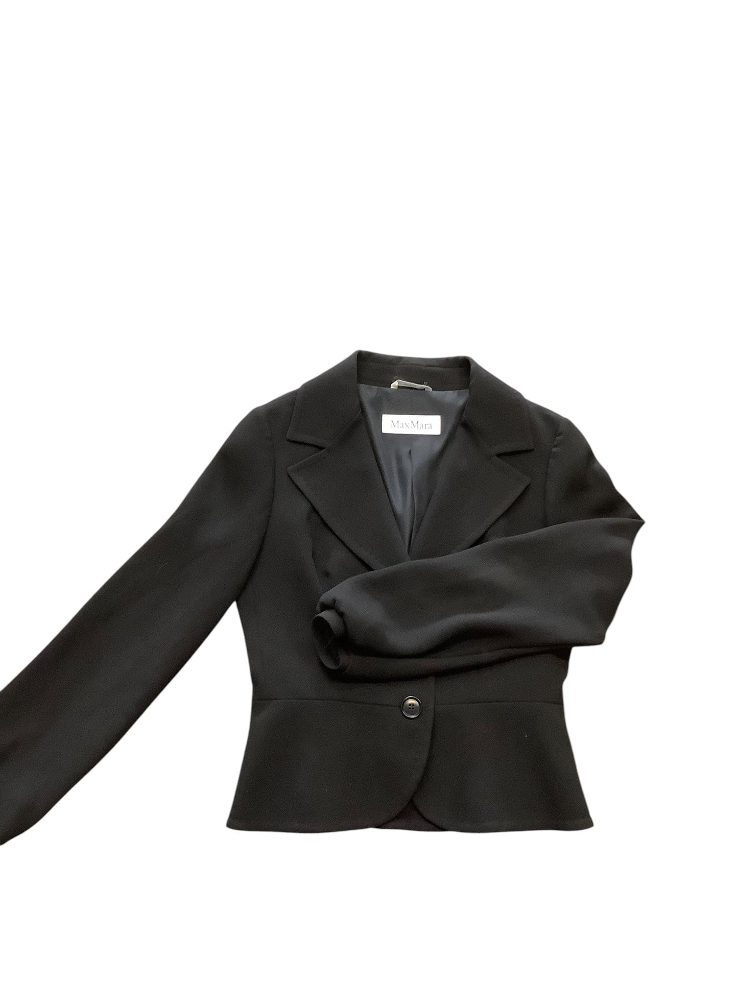Blazer Designer By Max Mara In Black, Size: 8