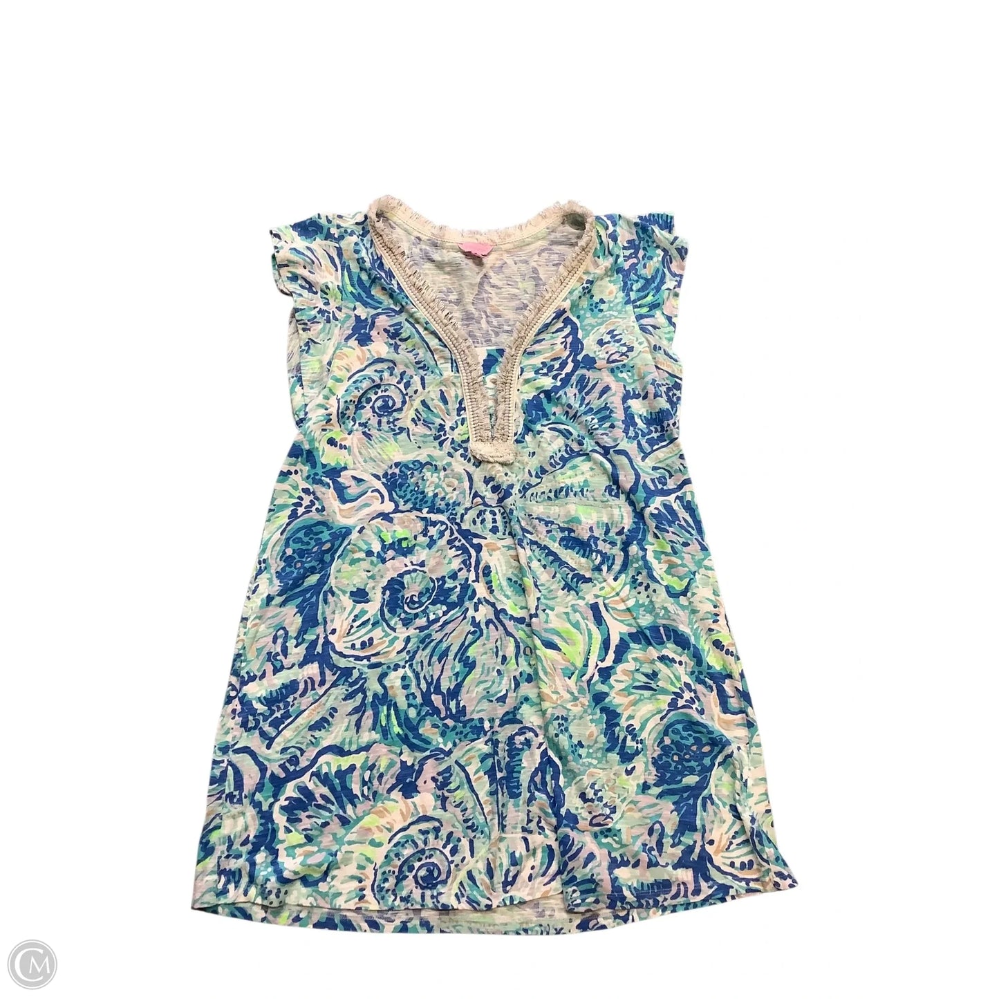 Dress Designer By Lilly Pulitzer In Blue & Green, Size: L