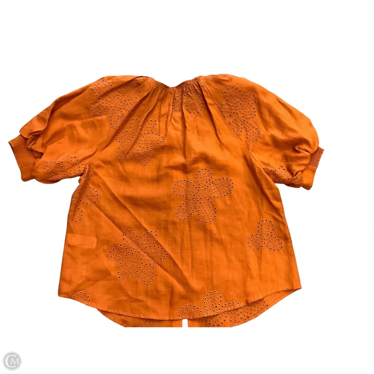 Blouse Short Sleeve By Chicos In Orange, Size: 14