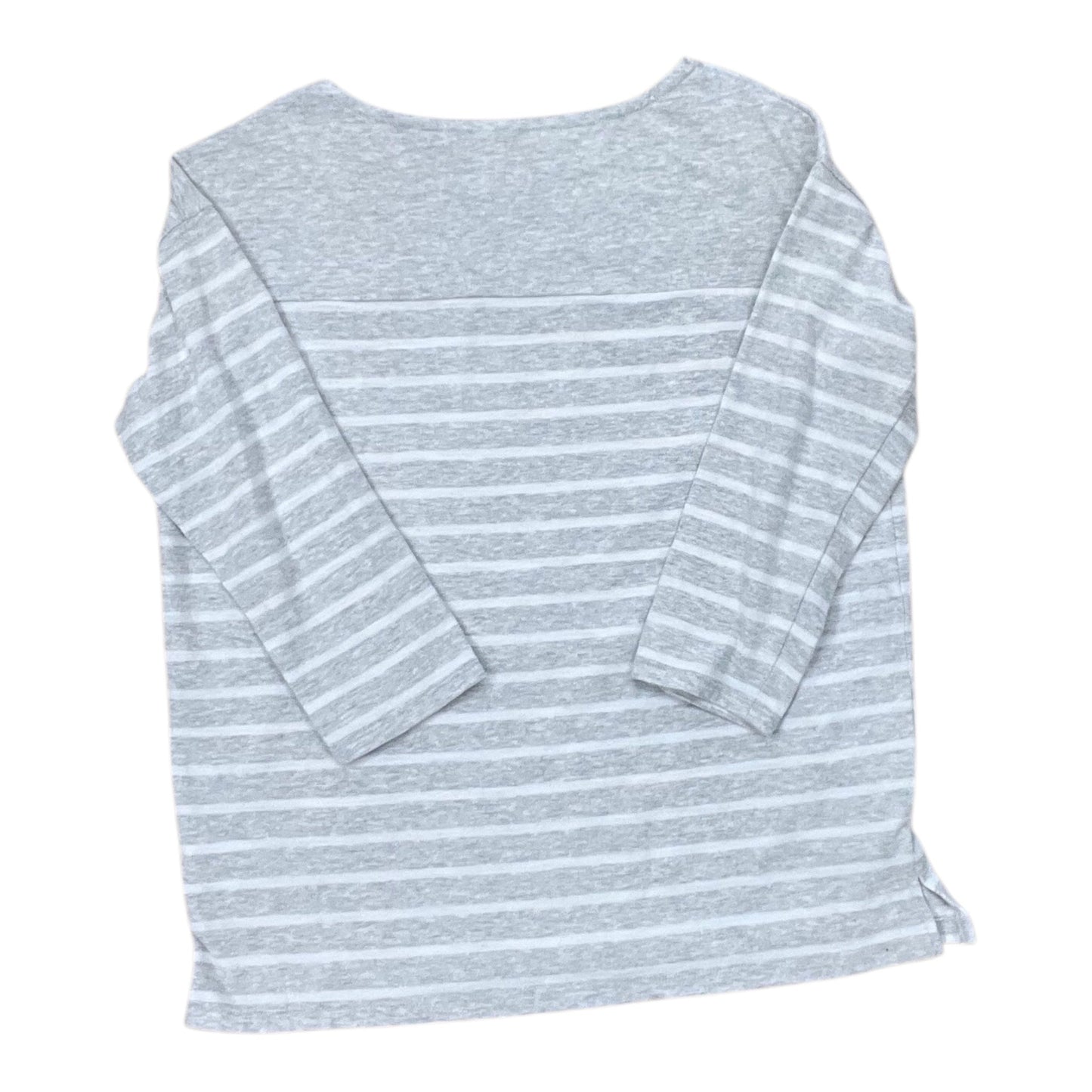 Top 3/4 Sleeve By Old Navy In Grey & White, Size:Xs