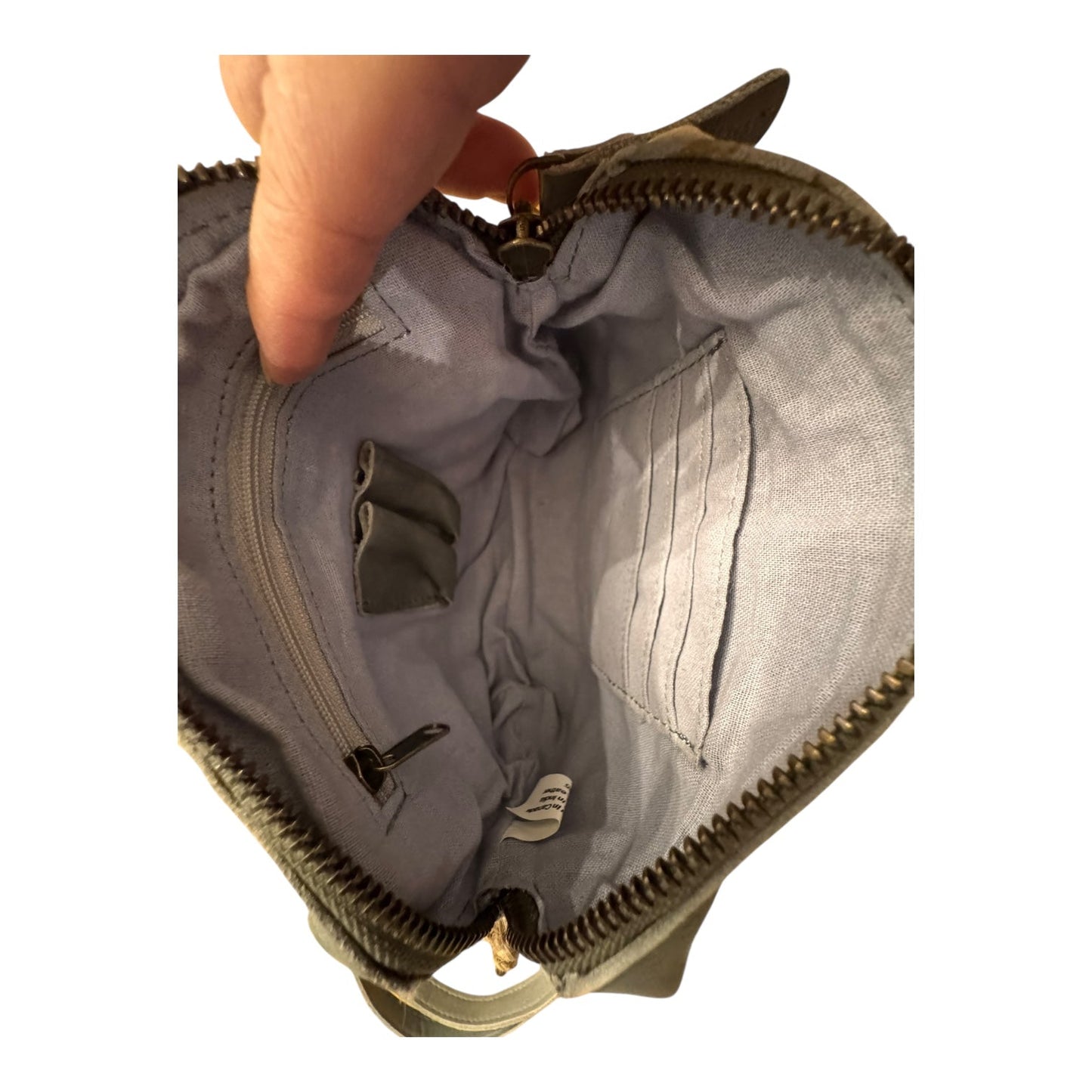 Handbag Leather By MILO In Green, Size:Small
