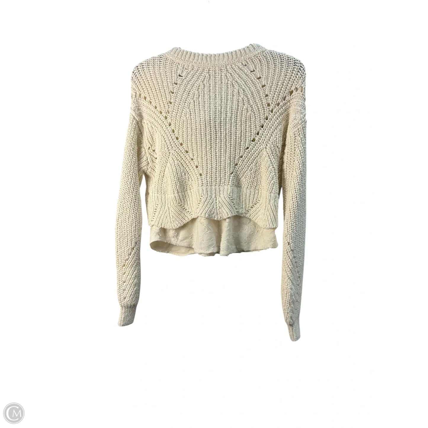 Sweater By Anthropologie In Cream, Size: Xs
