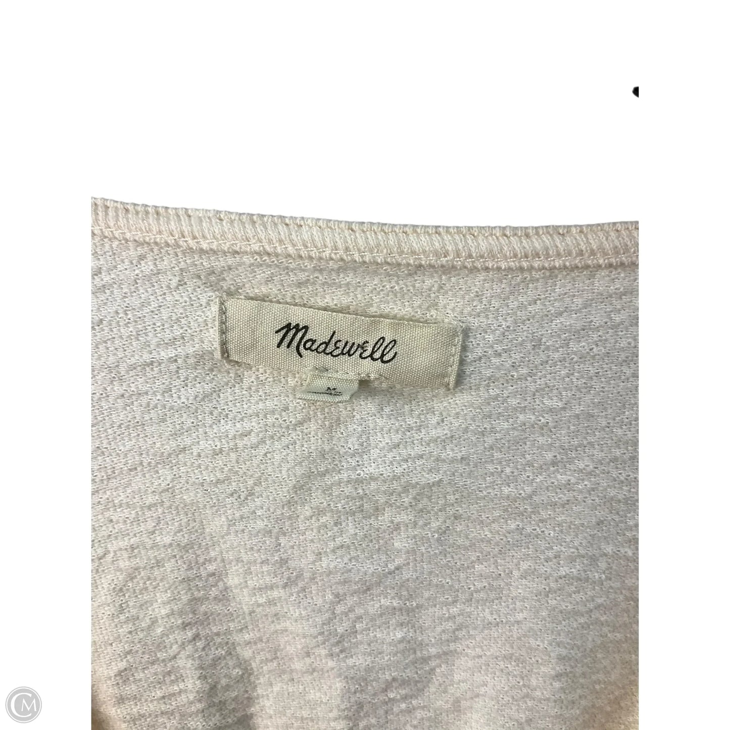Top Long Sleeve By Madewell In Cream, Size: M