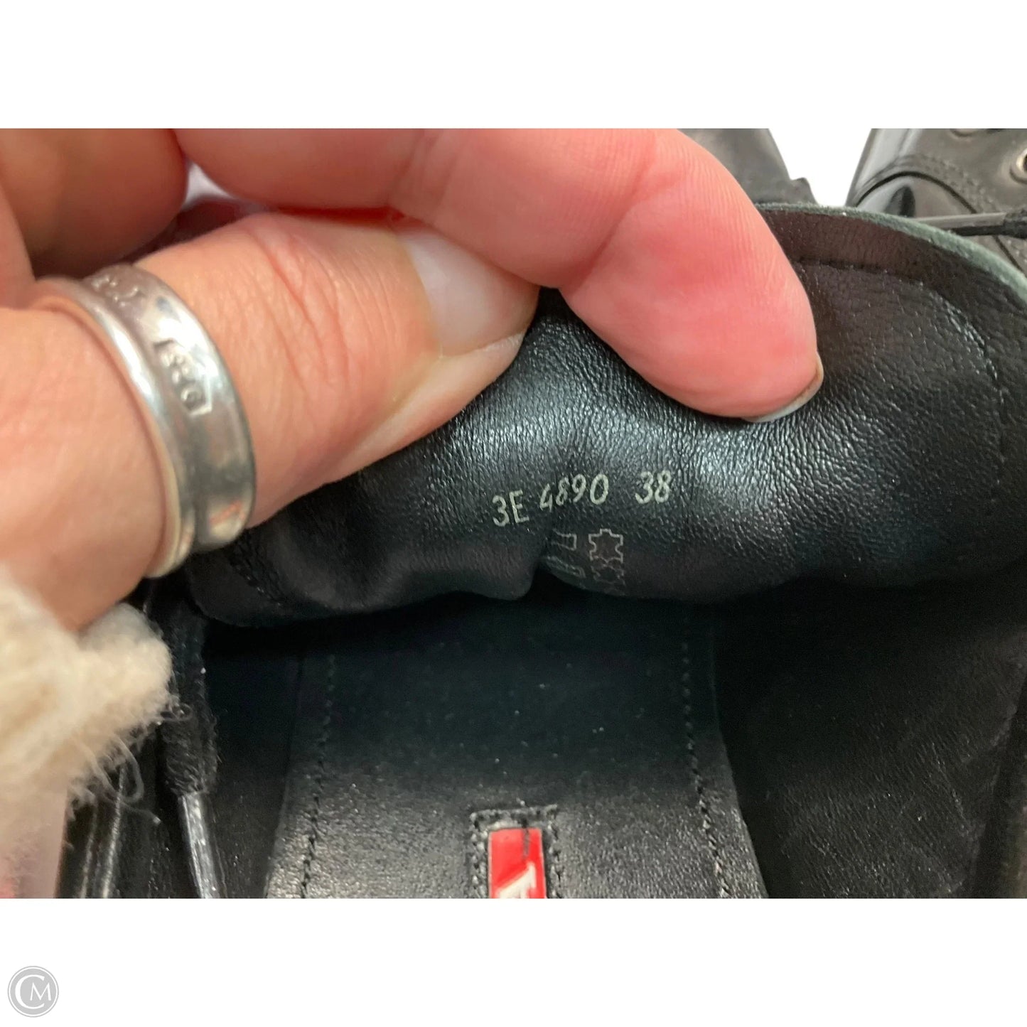 Shoes Luxury Designer By Prada In Black, Size: 8