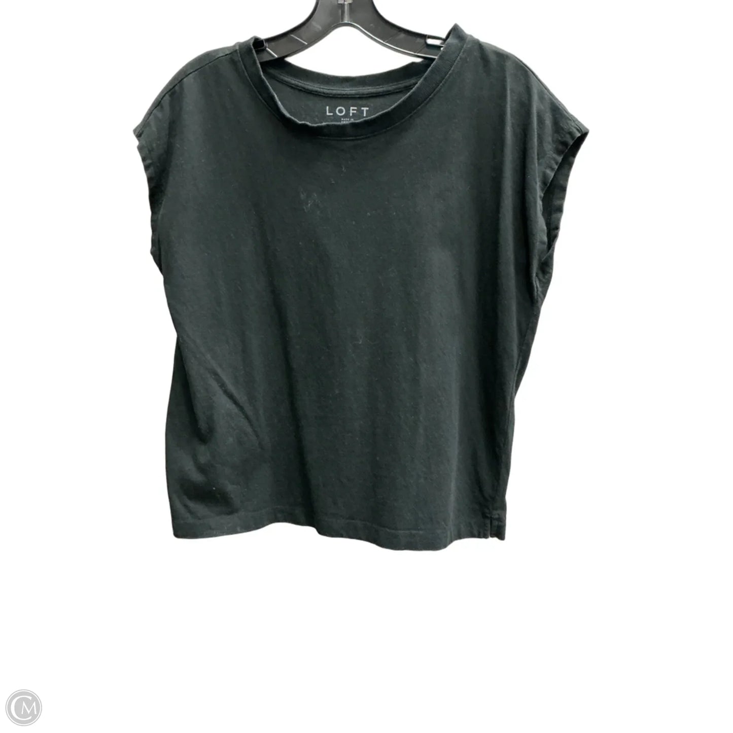 Top Short Sleeve Basic By Loft In Black, Size: Xs