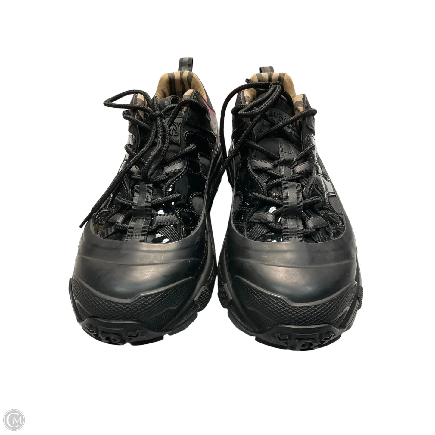 Shoes Luxury Designer By Burberry In Black, Size: 5