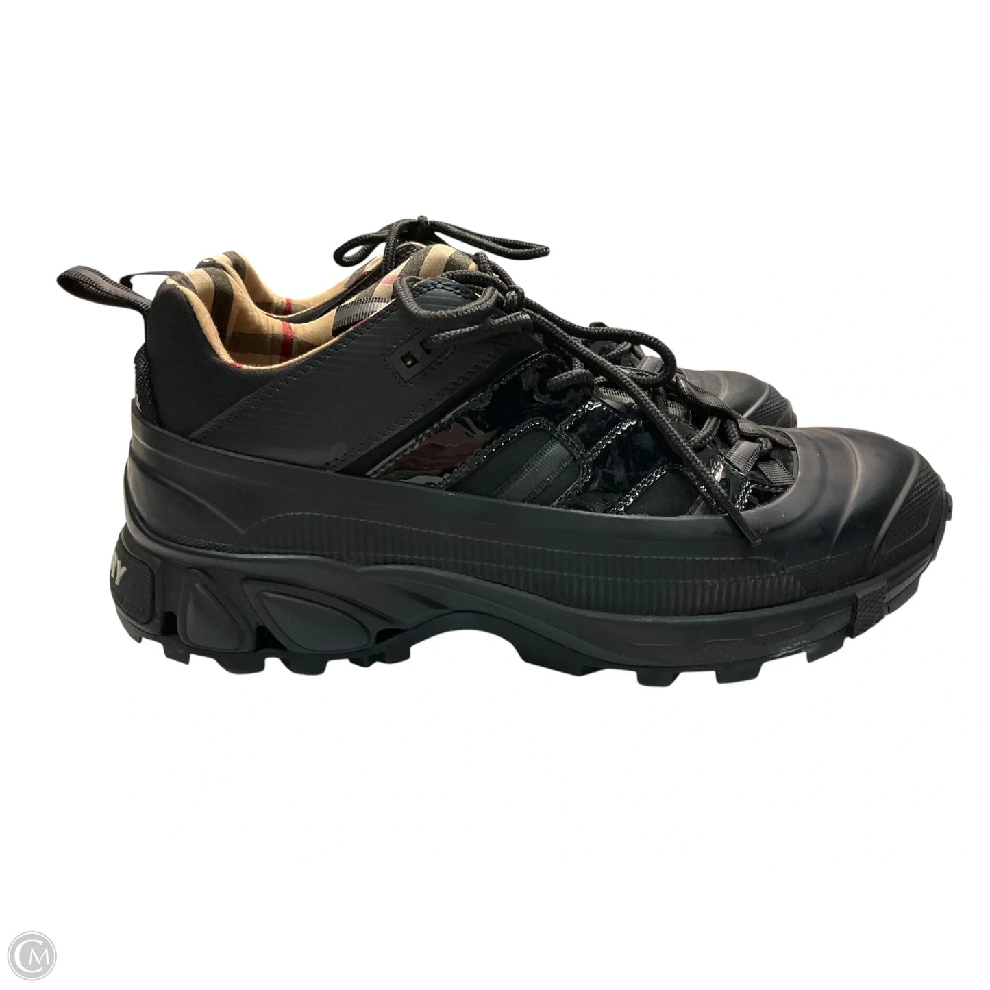 Shoes Luxury Designer By Burberry In Black, Size: 5
