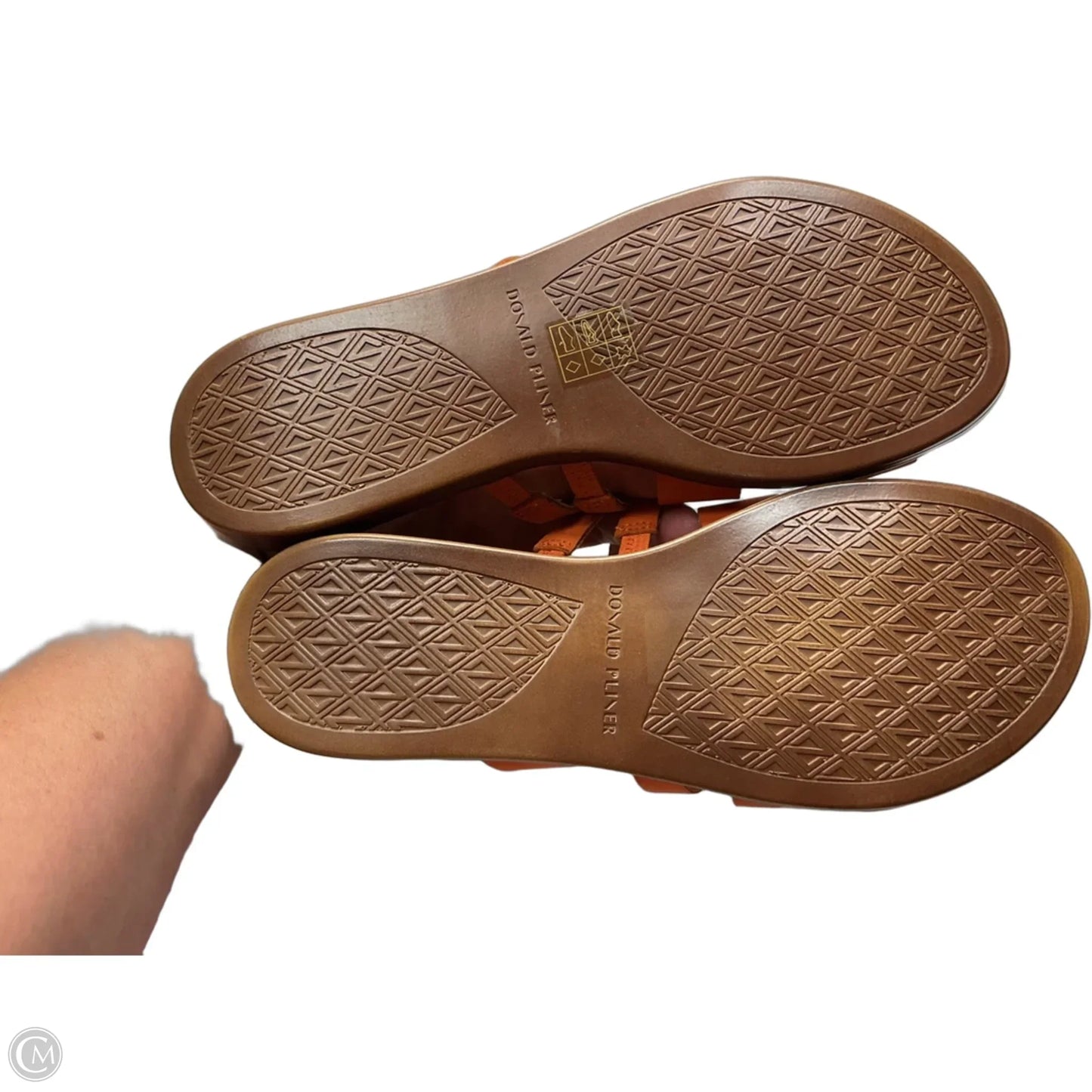 Sandals Flats By Donald Pliner In Orange, Size: 7