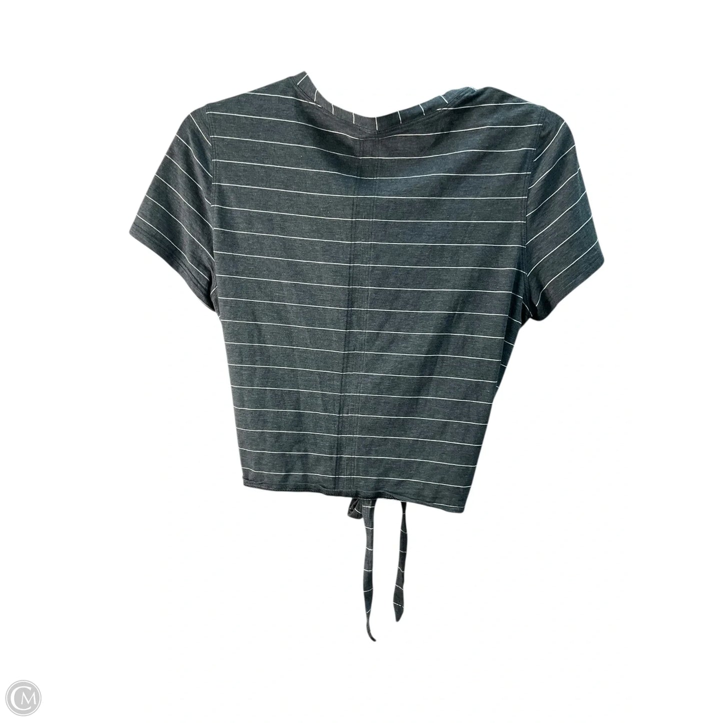 Athletic Top Short Sleeve By Lululemon In Grey, Size: M