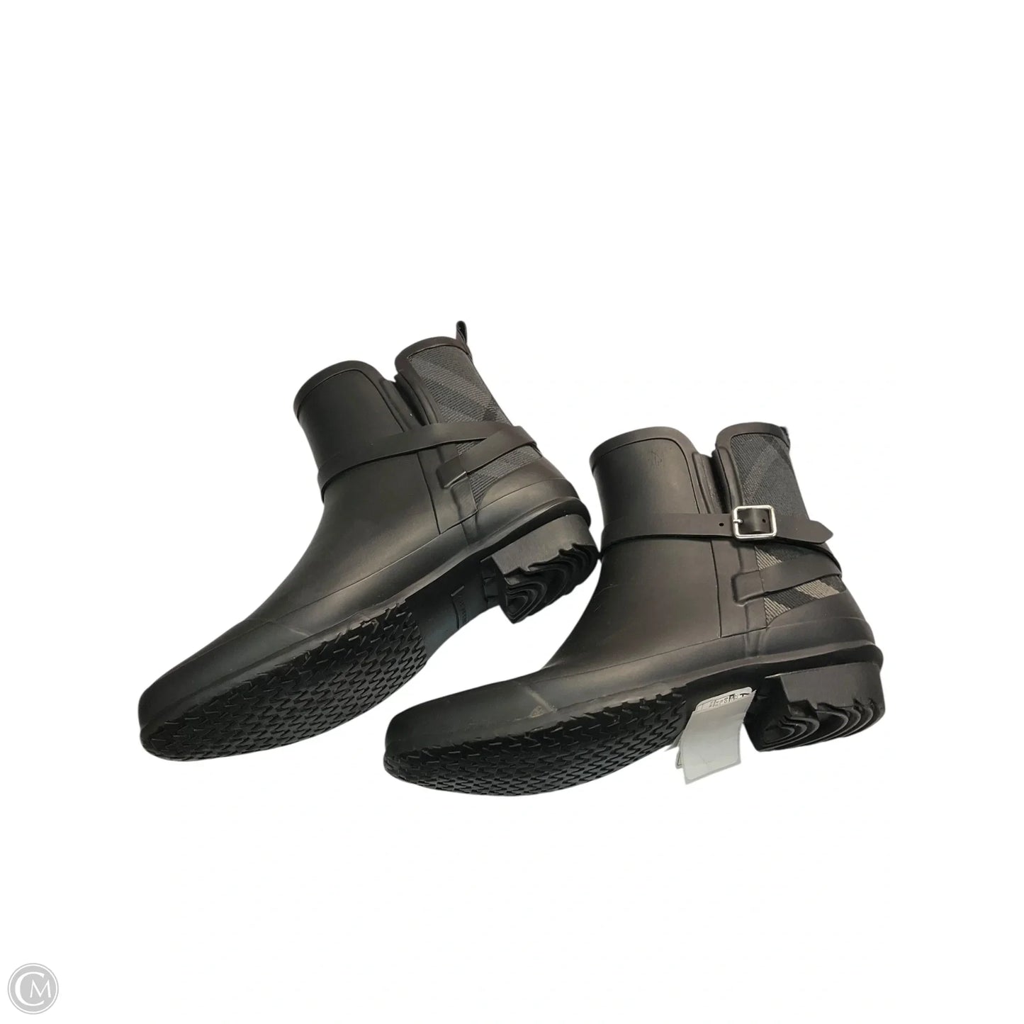 Boots Luxury Designer By Burberry In Black, Size: 9.5
