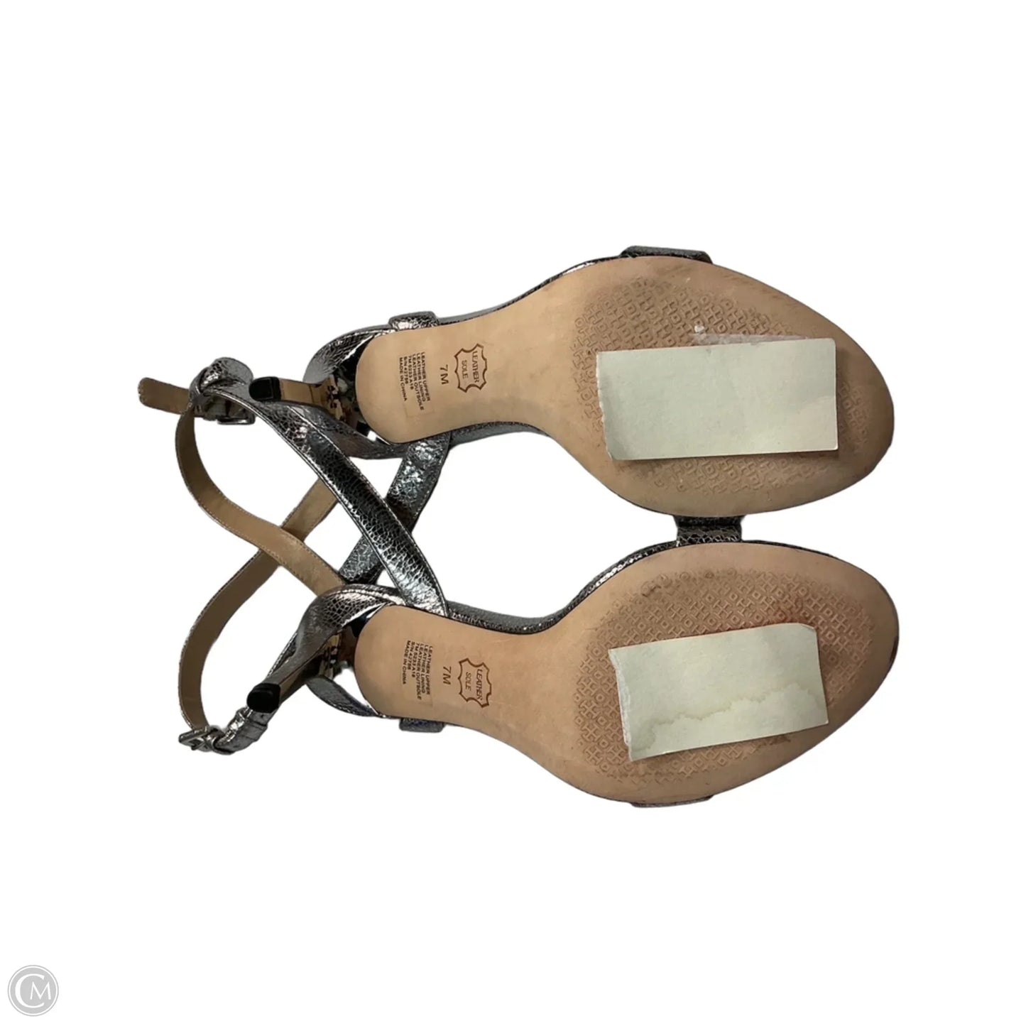 Sandals Designer By Tory Burch In Silver, Size: 7