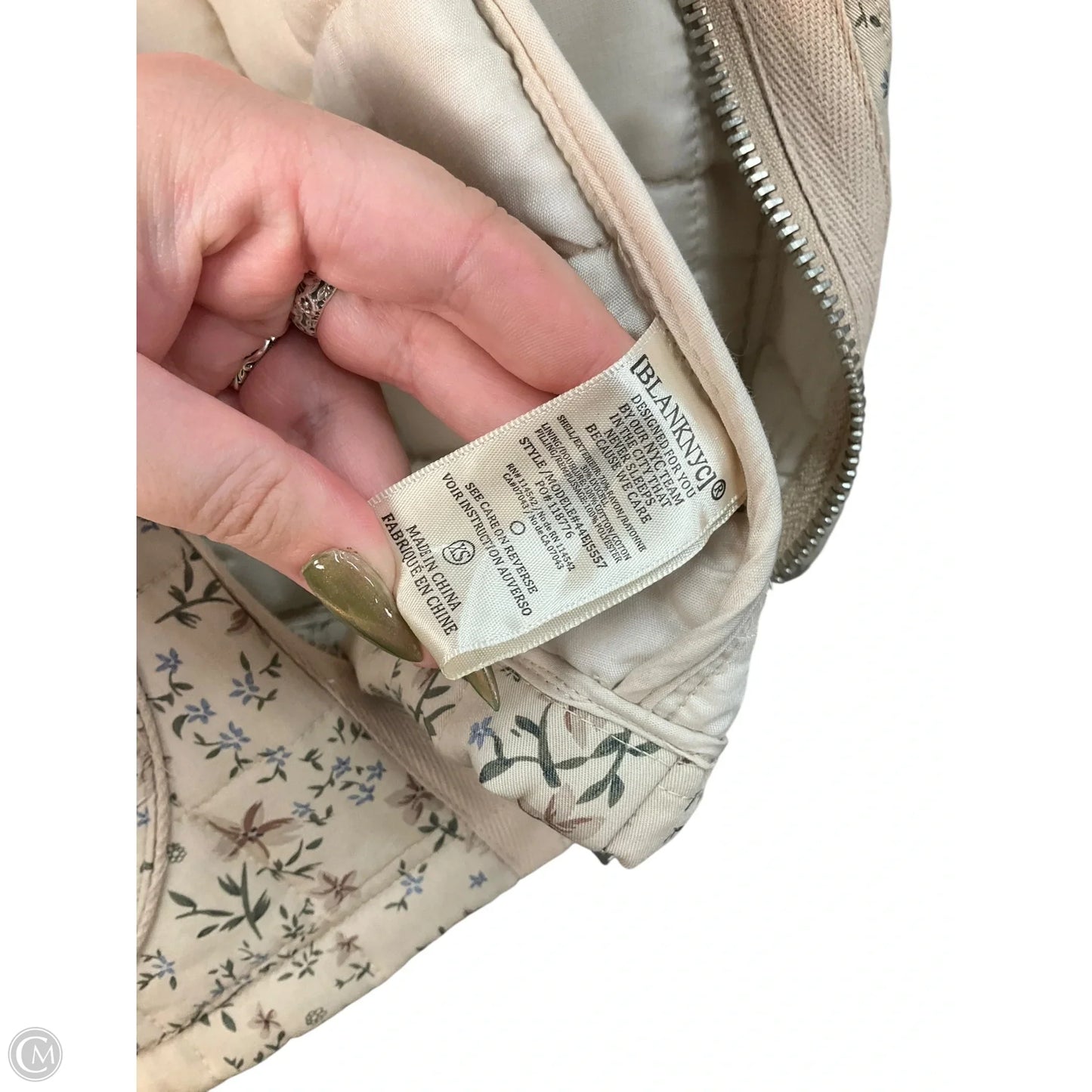 Jacket Puffer & Quilted By Blanknyc In Cream, Size: Xs