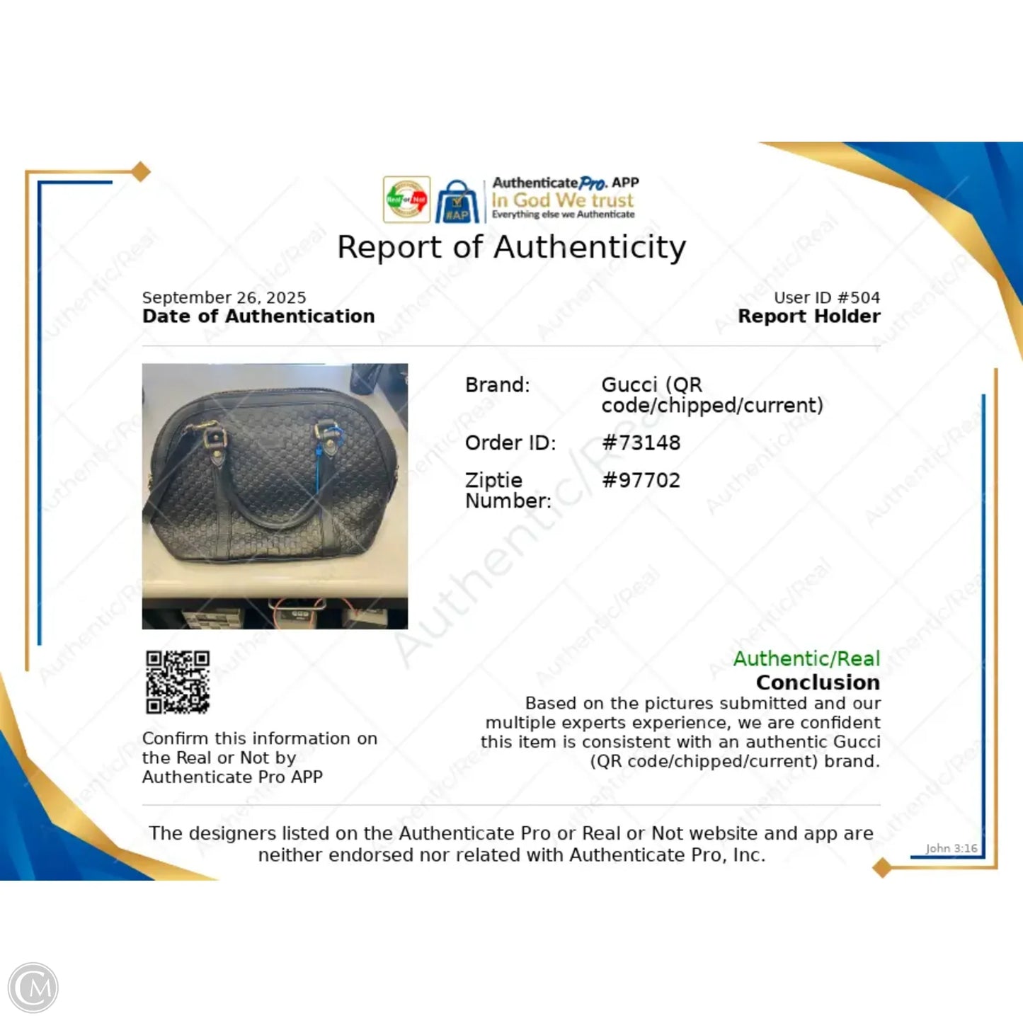 Crossbody Luxury Designer By Gucci, Size: Large