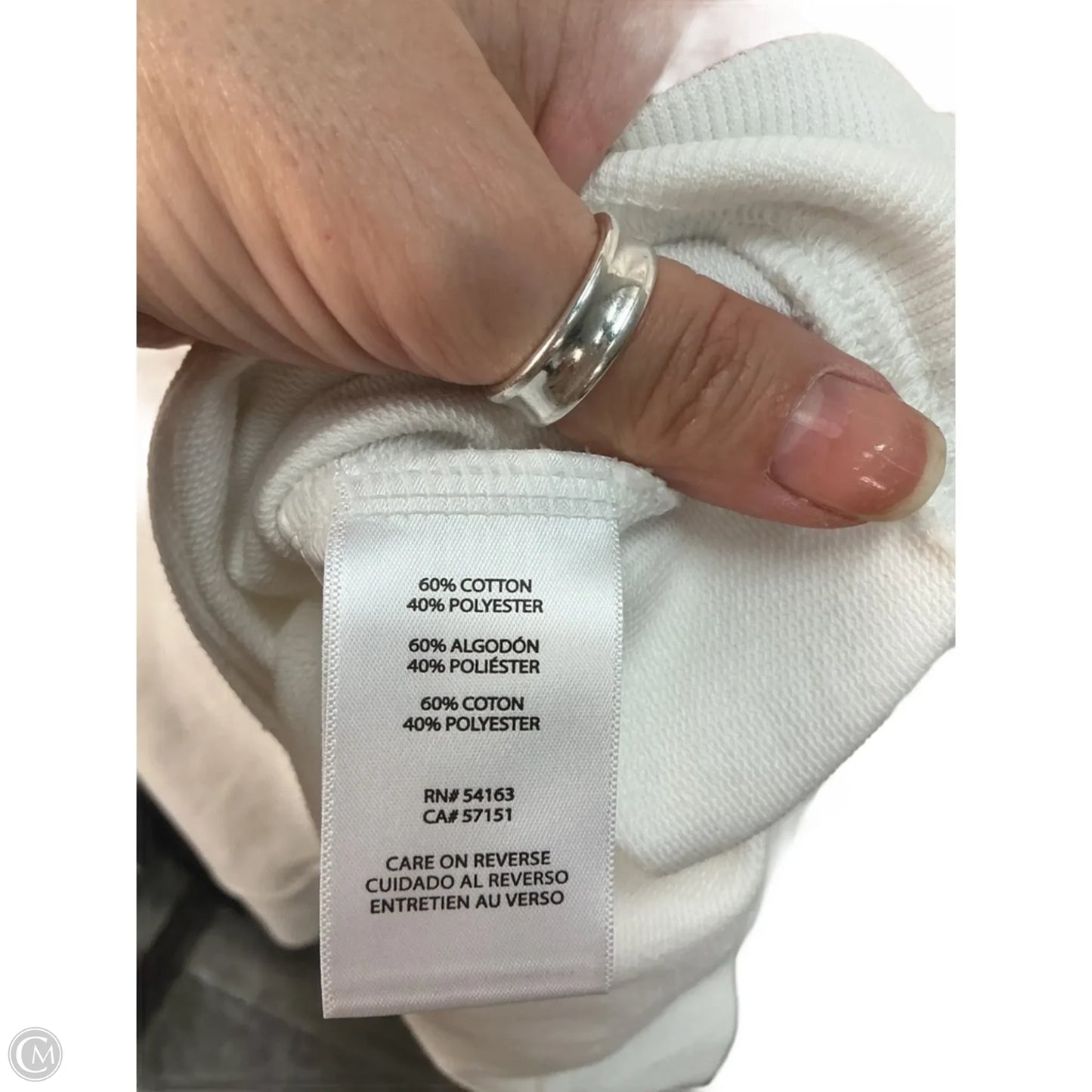 Top Long Sleeve Designer By Karl Lagerfeld In White, Size: Xs