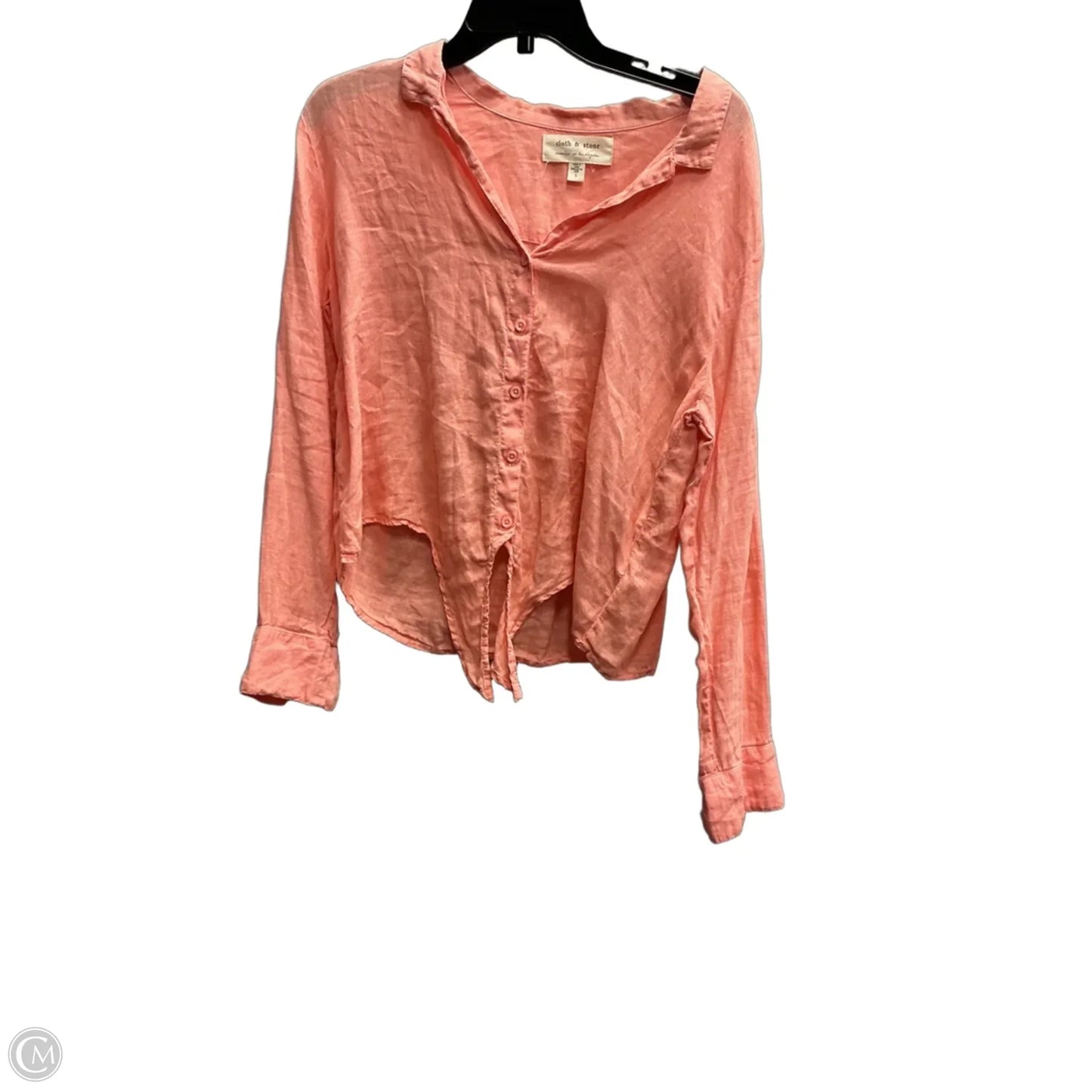 Top Long Sleeve By Cloth & Stone In Orange, Size: L